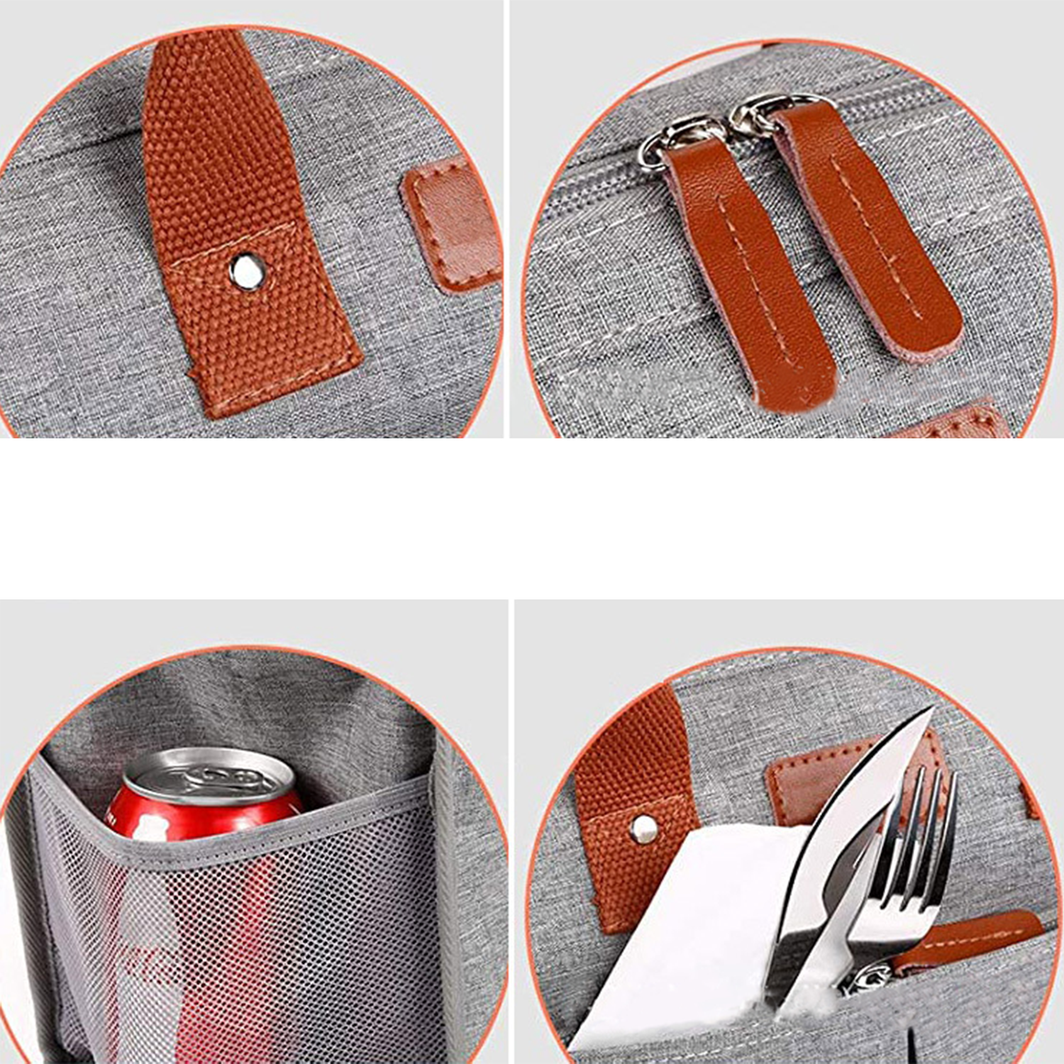 Portable Water-resistant Aluminum Foil Insulated Lunch Bag 2