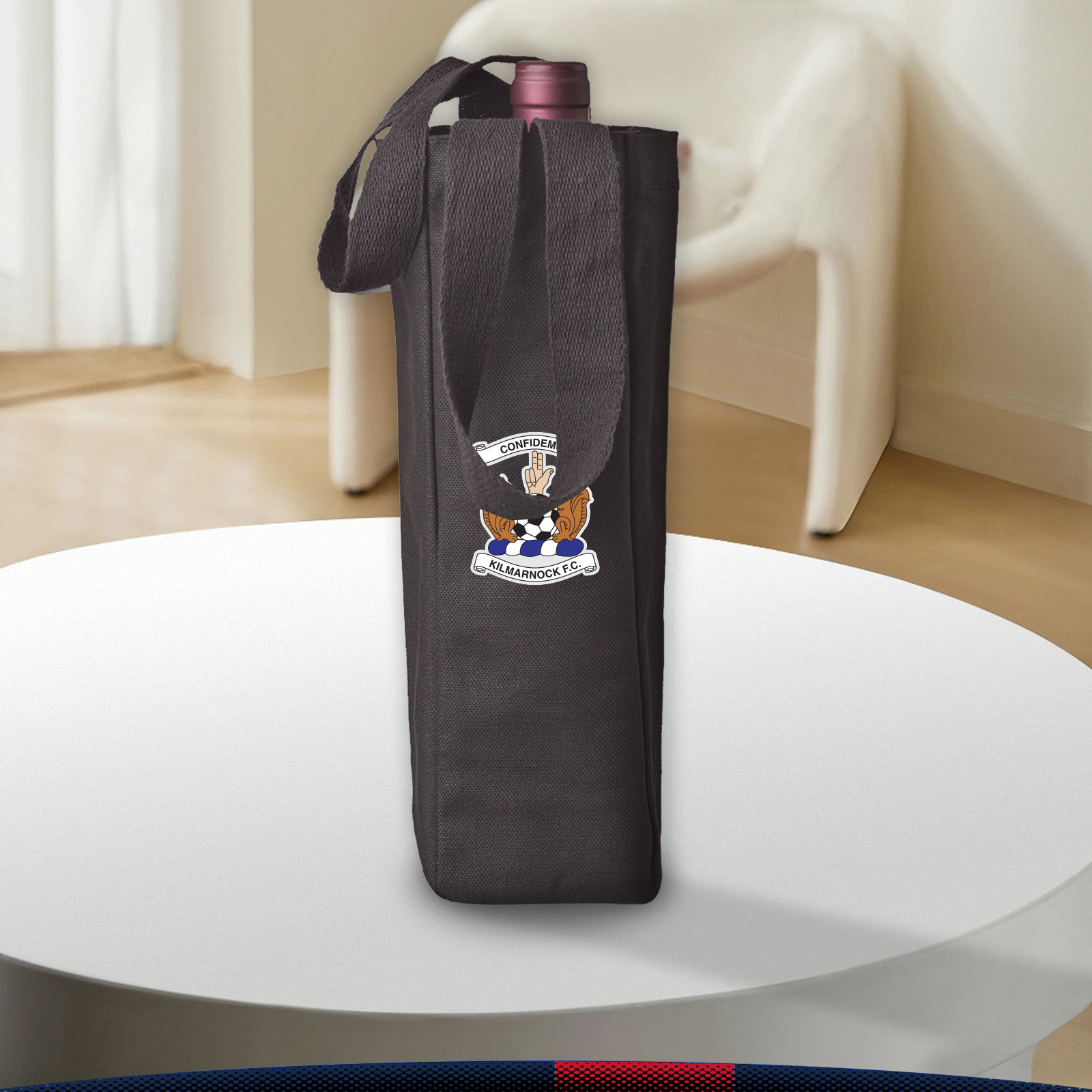 Bitta Single Bottle Canvas Wine Tote Bag 2
