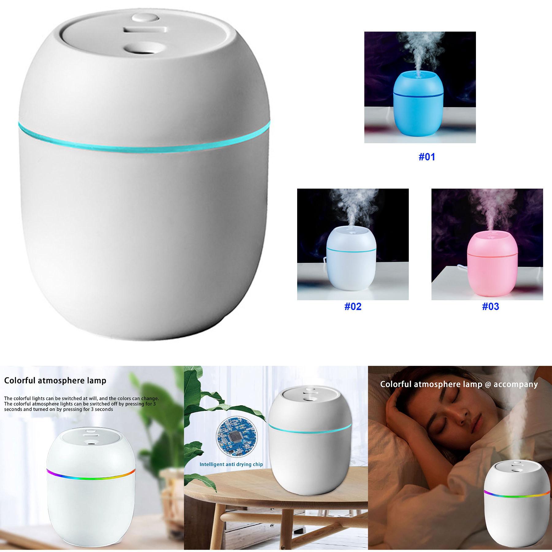 Quiet Cool Mist Humidifier For Bedroom And Office