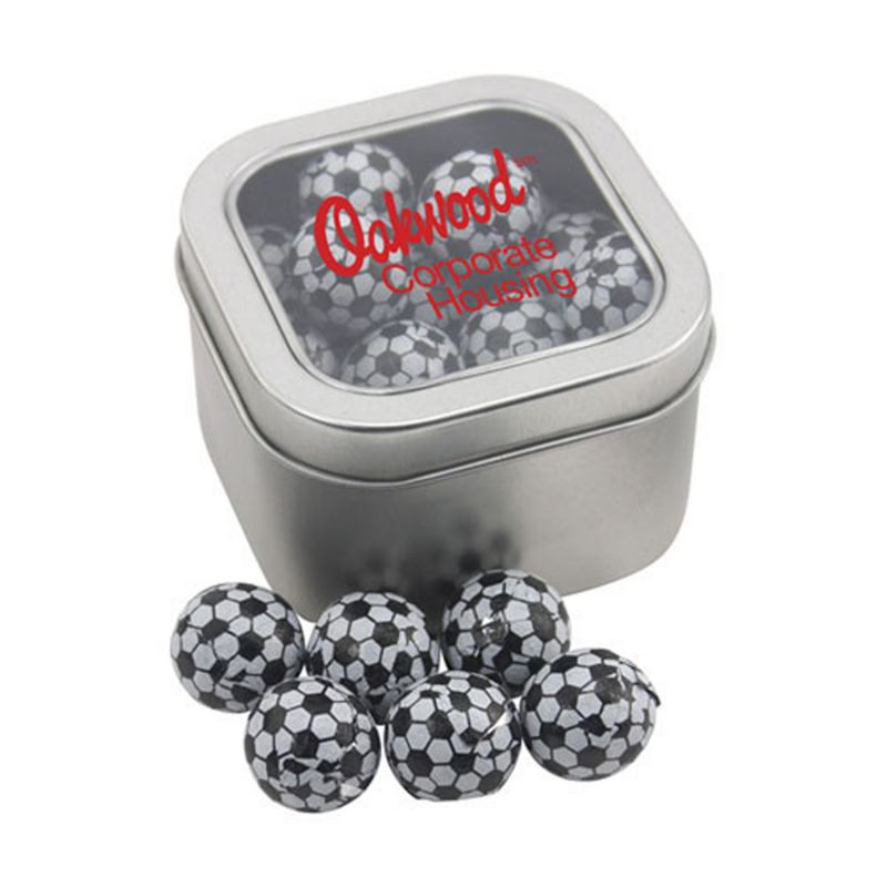 Window Tin with Chocolate Soccer Balls 1