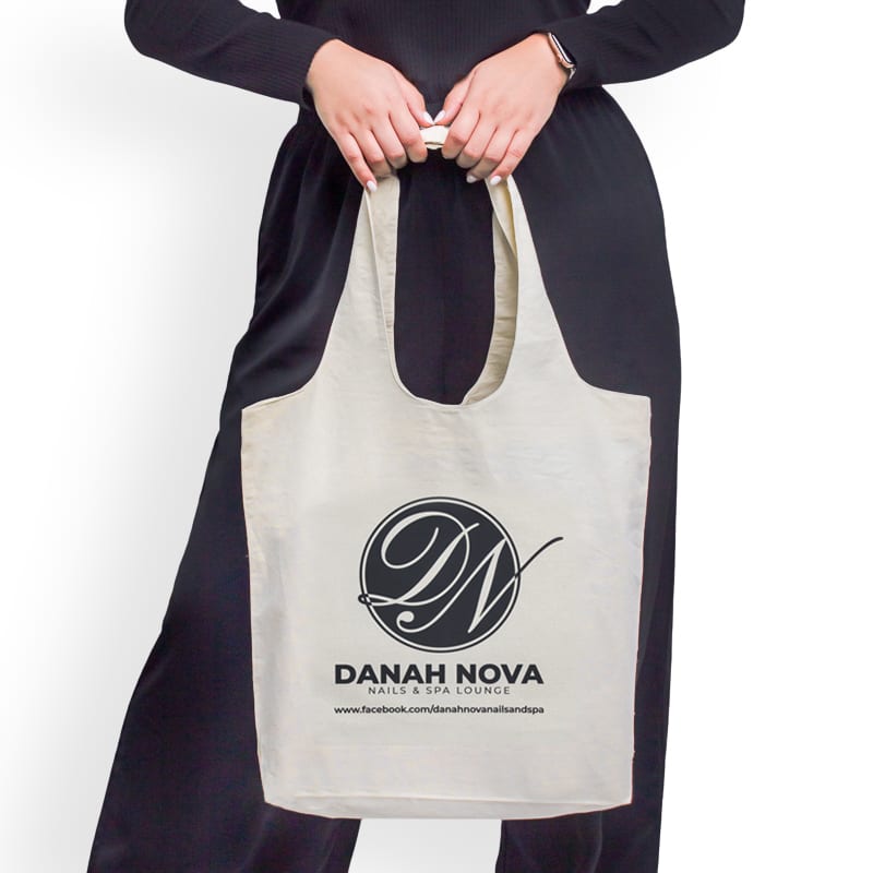 Custom Large Stow N Go Cotton Tote Bags, custom tote bag with logo imprint 7