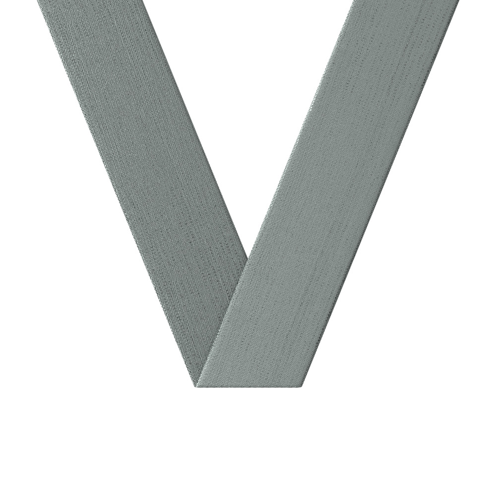 1-1/2" x 34" Metallic Silver Neckband Sewn Through