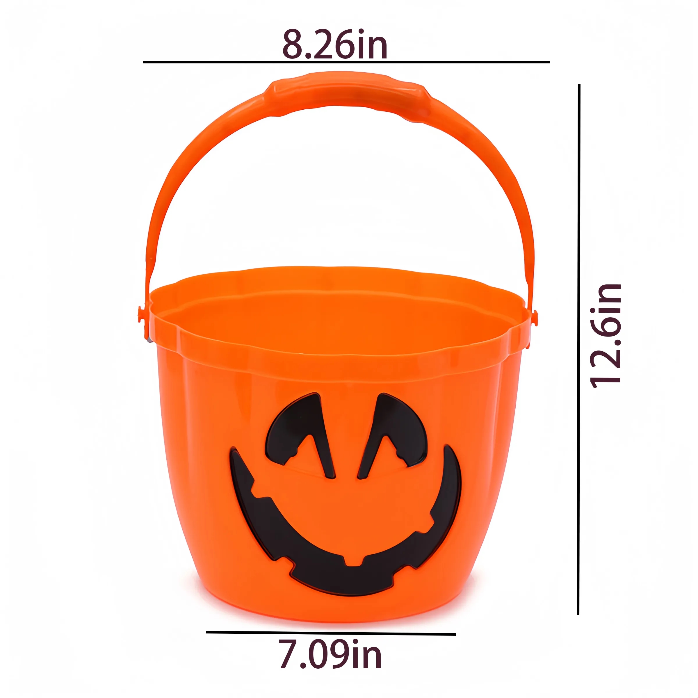 Plastic Halloween Hand-Held Luminous Pumpkin Bucket 3