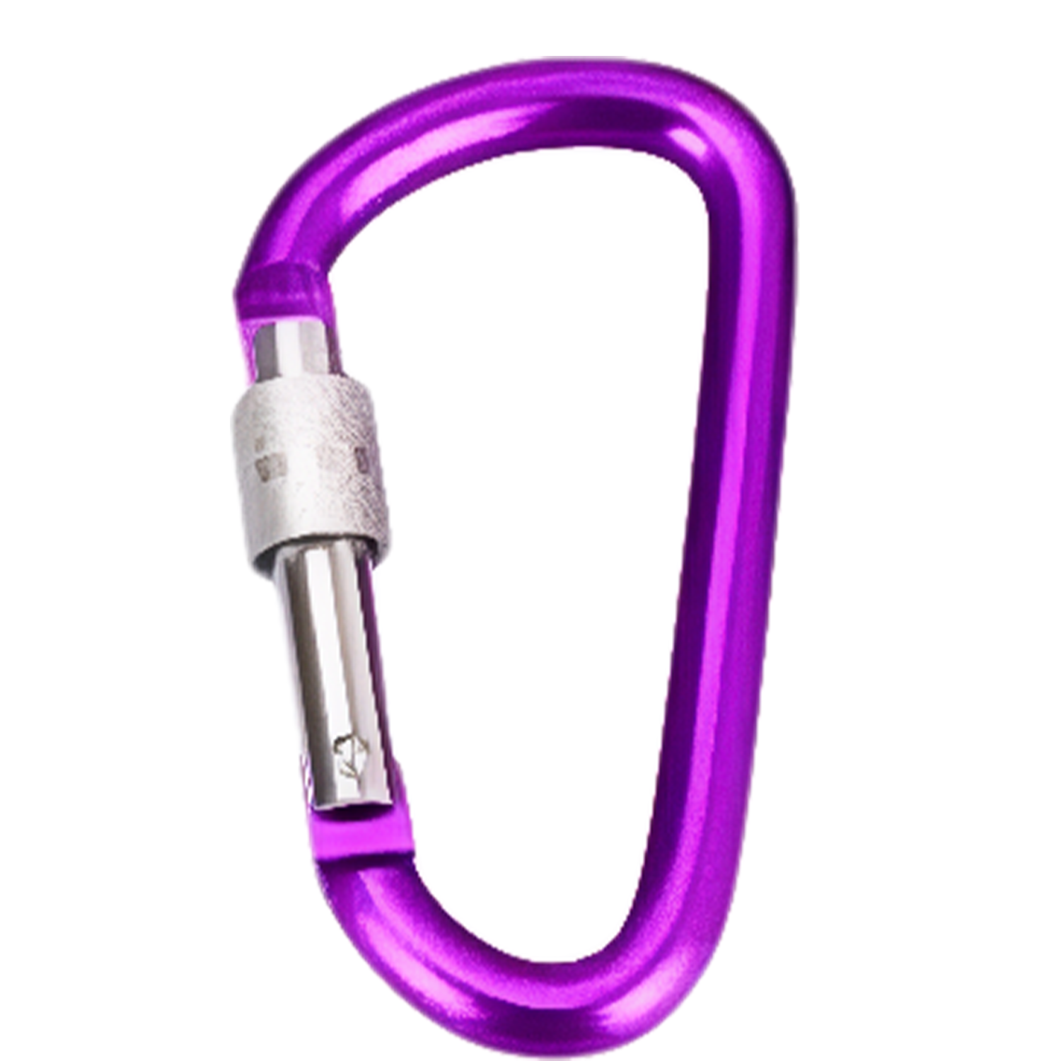 Aluminum D Shape Carabiner w/ Screw Lock 10