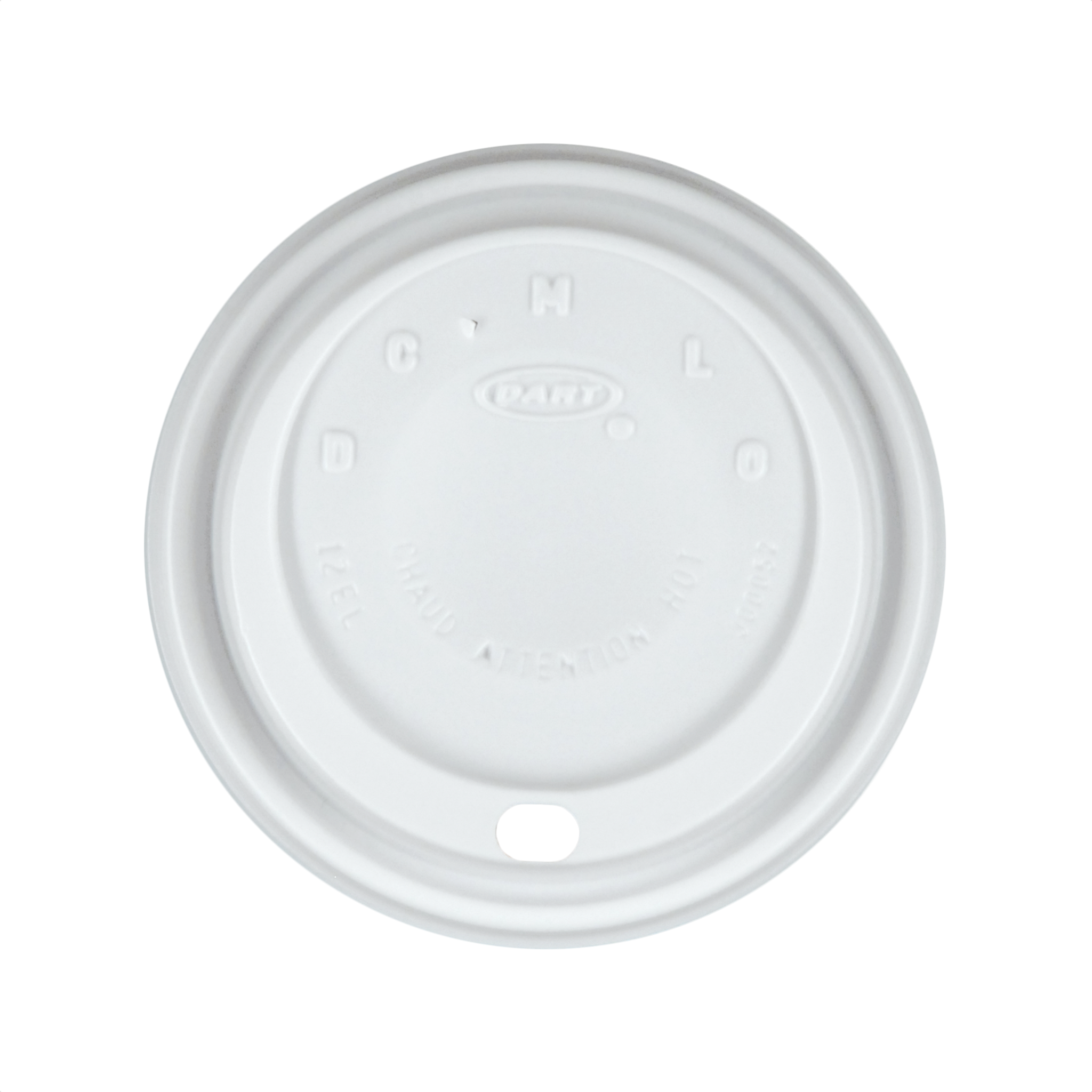 12 oz Foam Cup Domed Lid White 2
