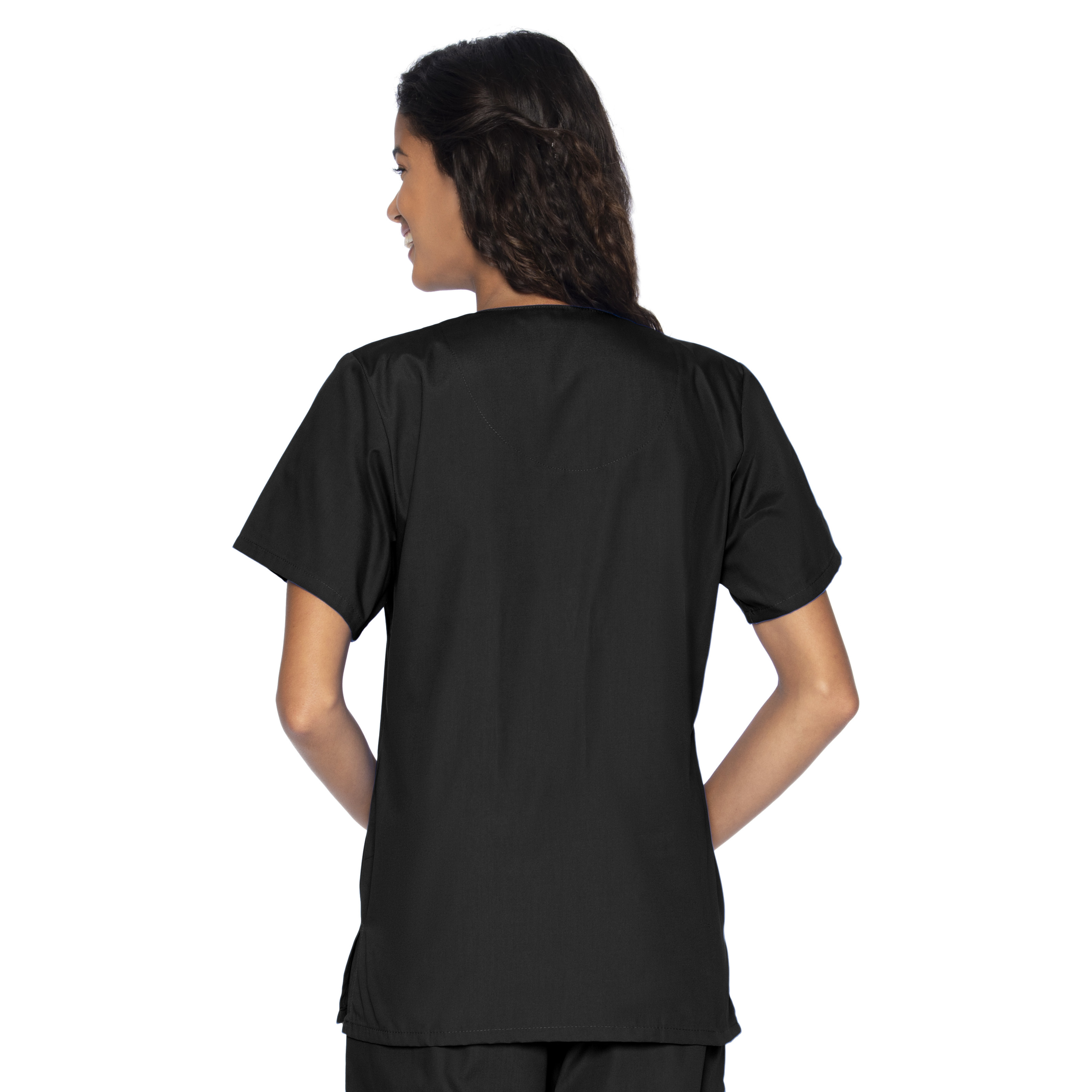 Landau - Essentials - Women's Four-Pocket Snap-Front V-Neck Top 8