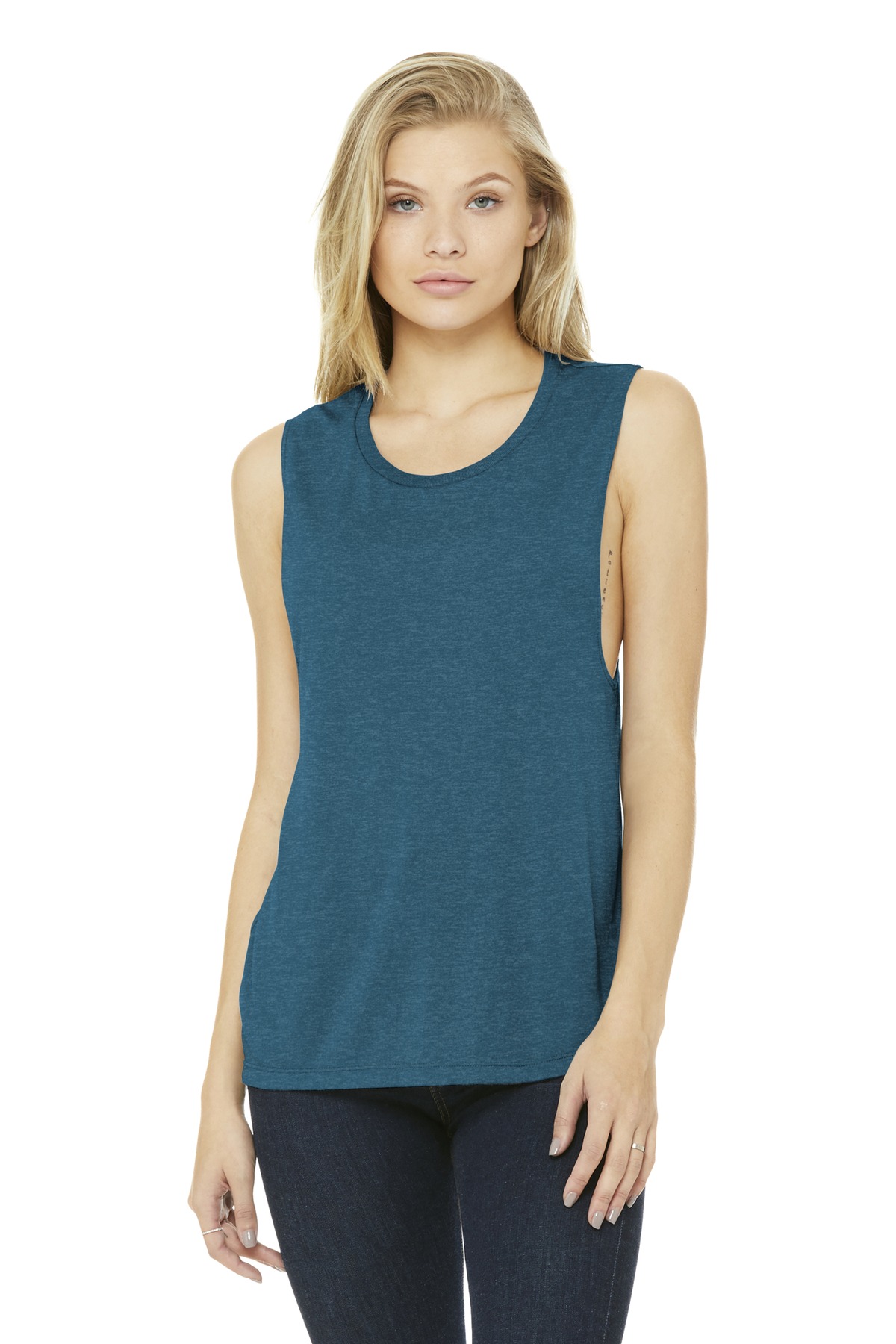 BELLA+CANVAS Women's Flowy Scoop Muscle Tank. BC8803 53