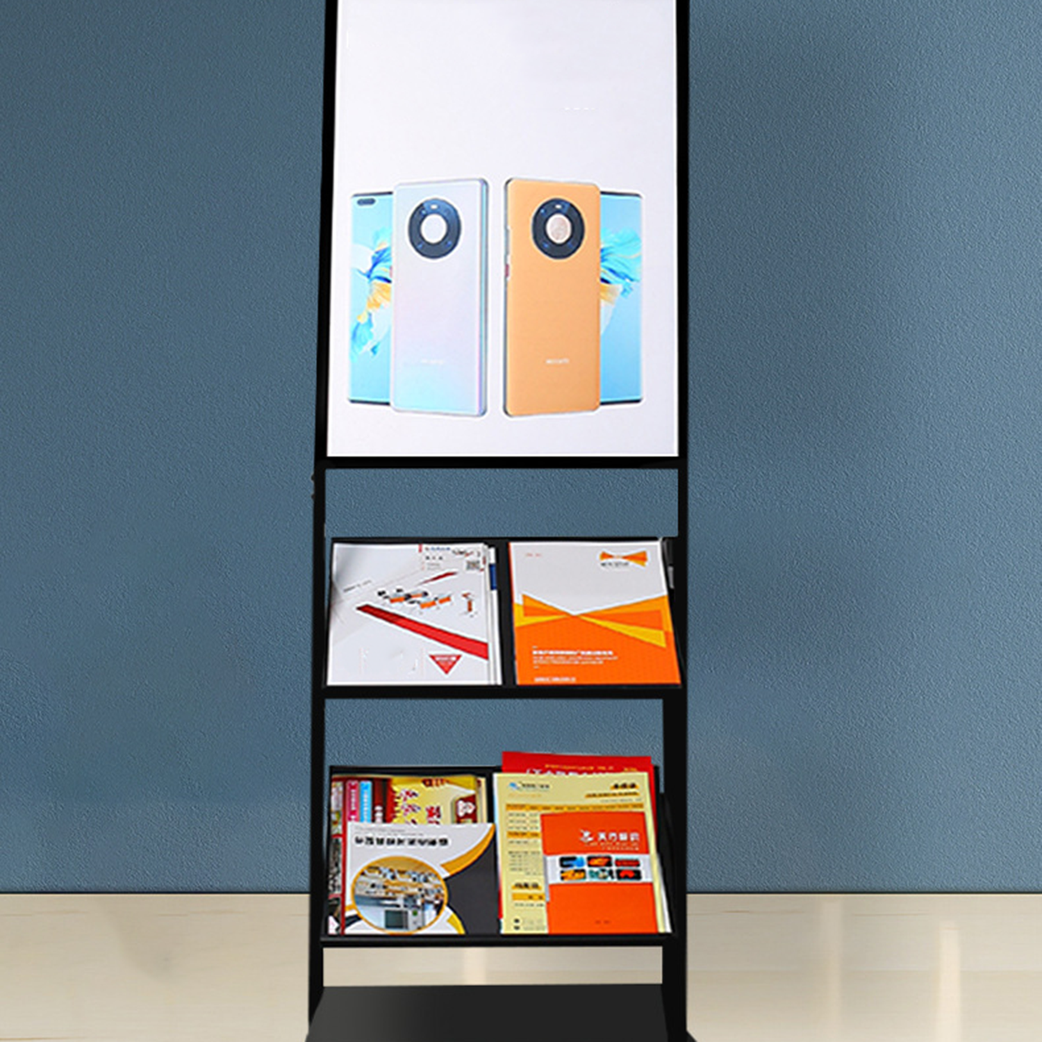 Customized Floor Standing Brochure Display Rack 5
