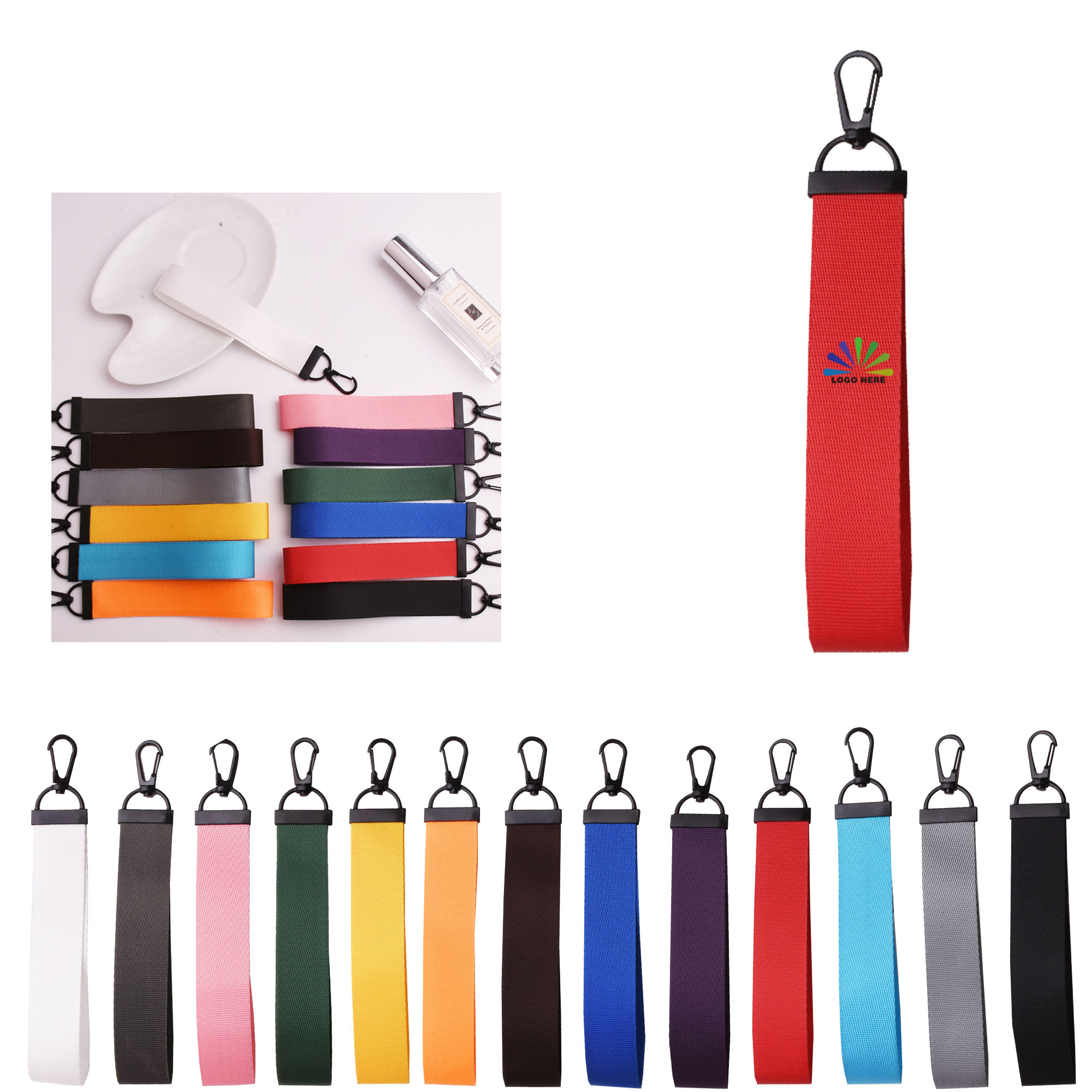 MOQ50 Eye Catching Ribbon Keychain Business Gift 1