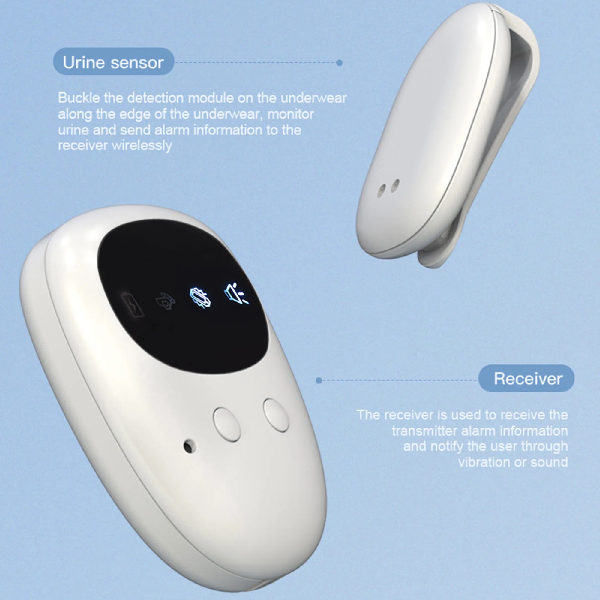 Smart Wireless Bedwetting Alarm For Elderly And Baby Care 3