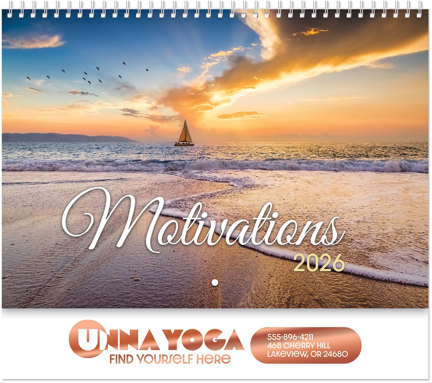 LUXE GALLERY MOTIVATIONS SPIRAL WALL CALENDAR 11