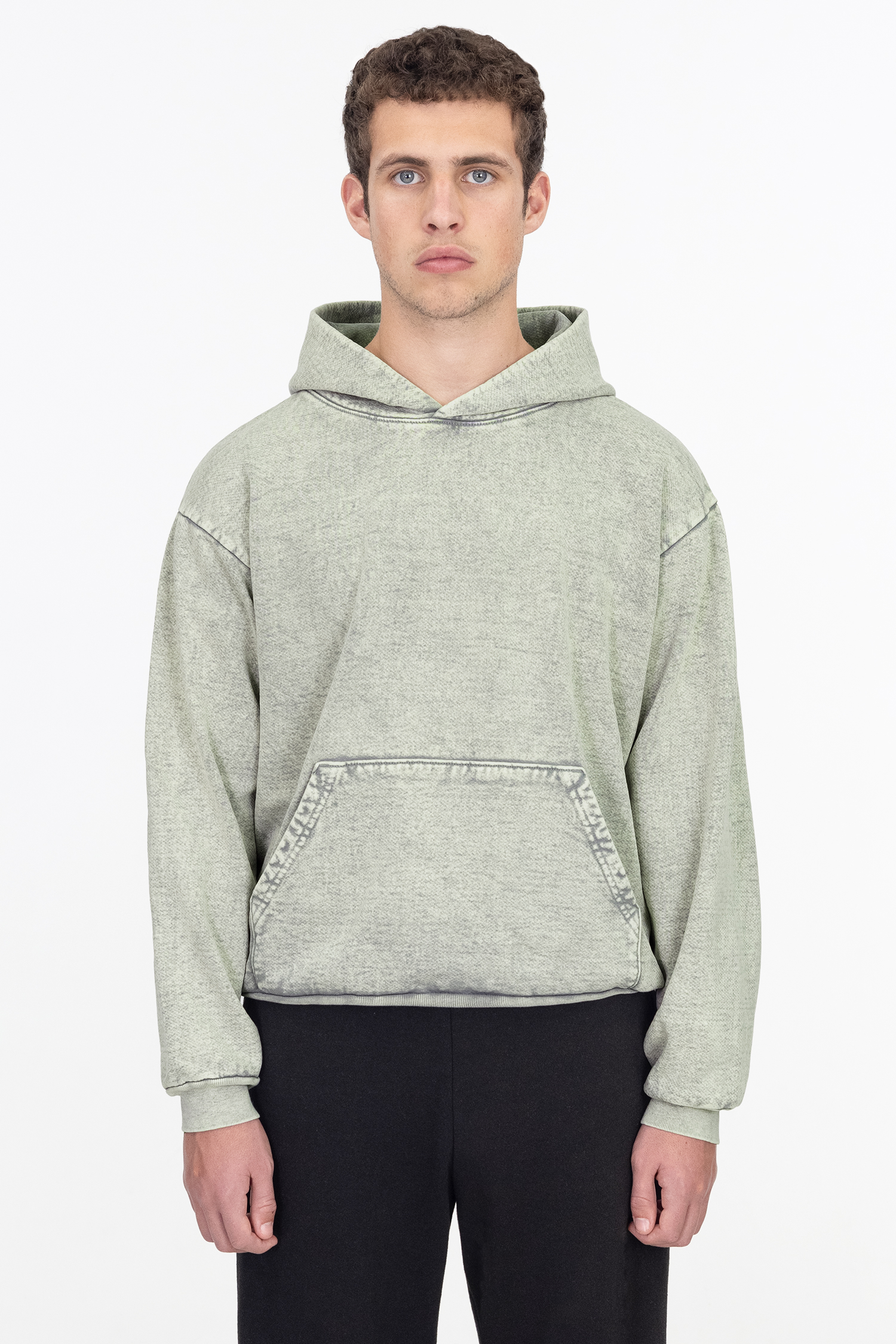 14 OZ MINERAL WASH HEAVY FLEECE HOODED PULLOVER 3