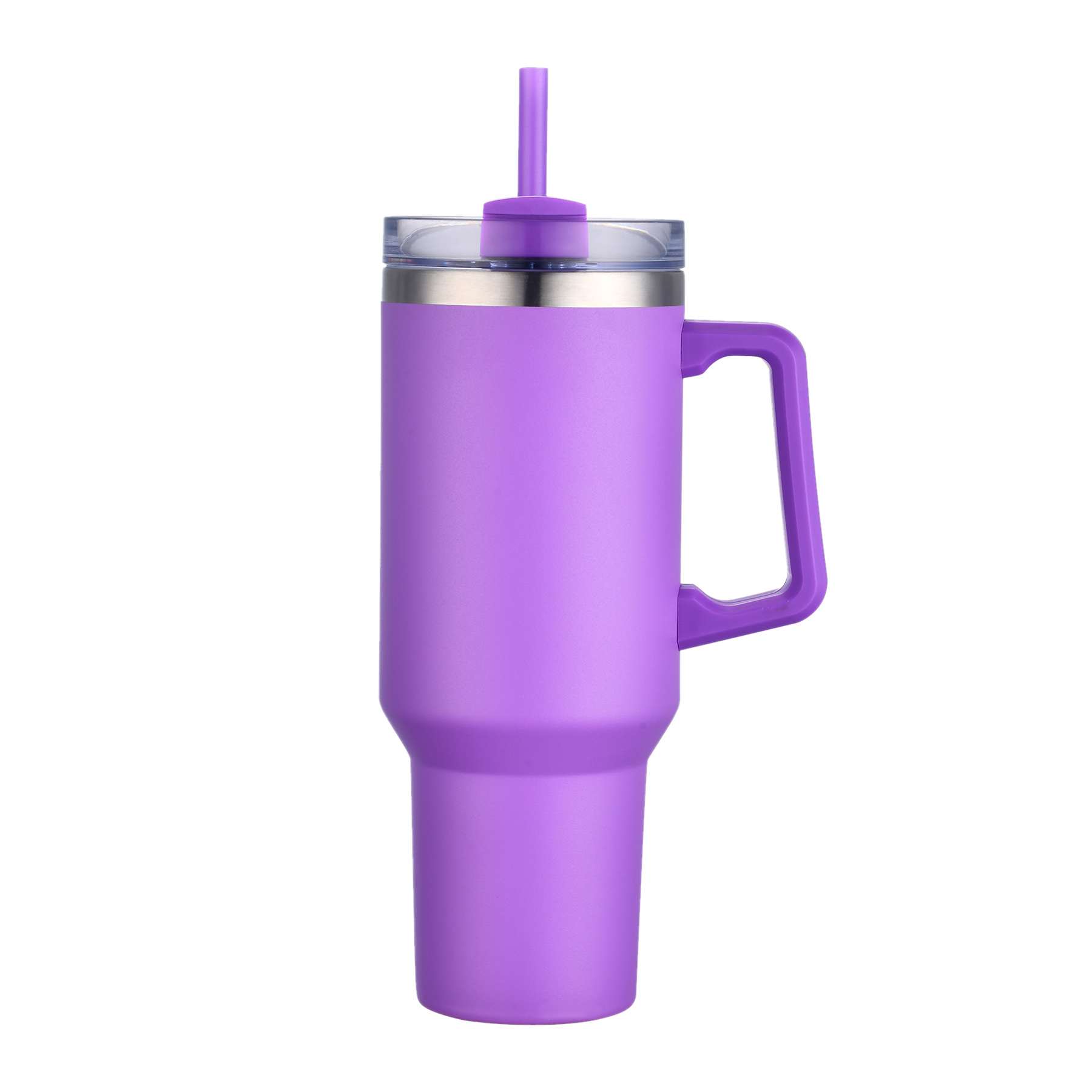 40 Oz. Boxed Two Tone Travel Handle Mug with Twist Closure Straw Lid 8