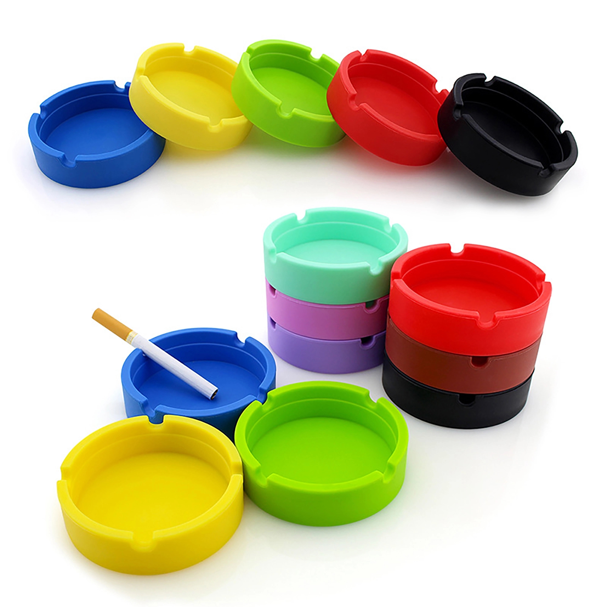 Color High Temperature Resistant Silicone Round Ashtrayr 7