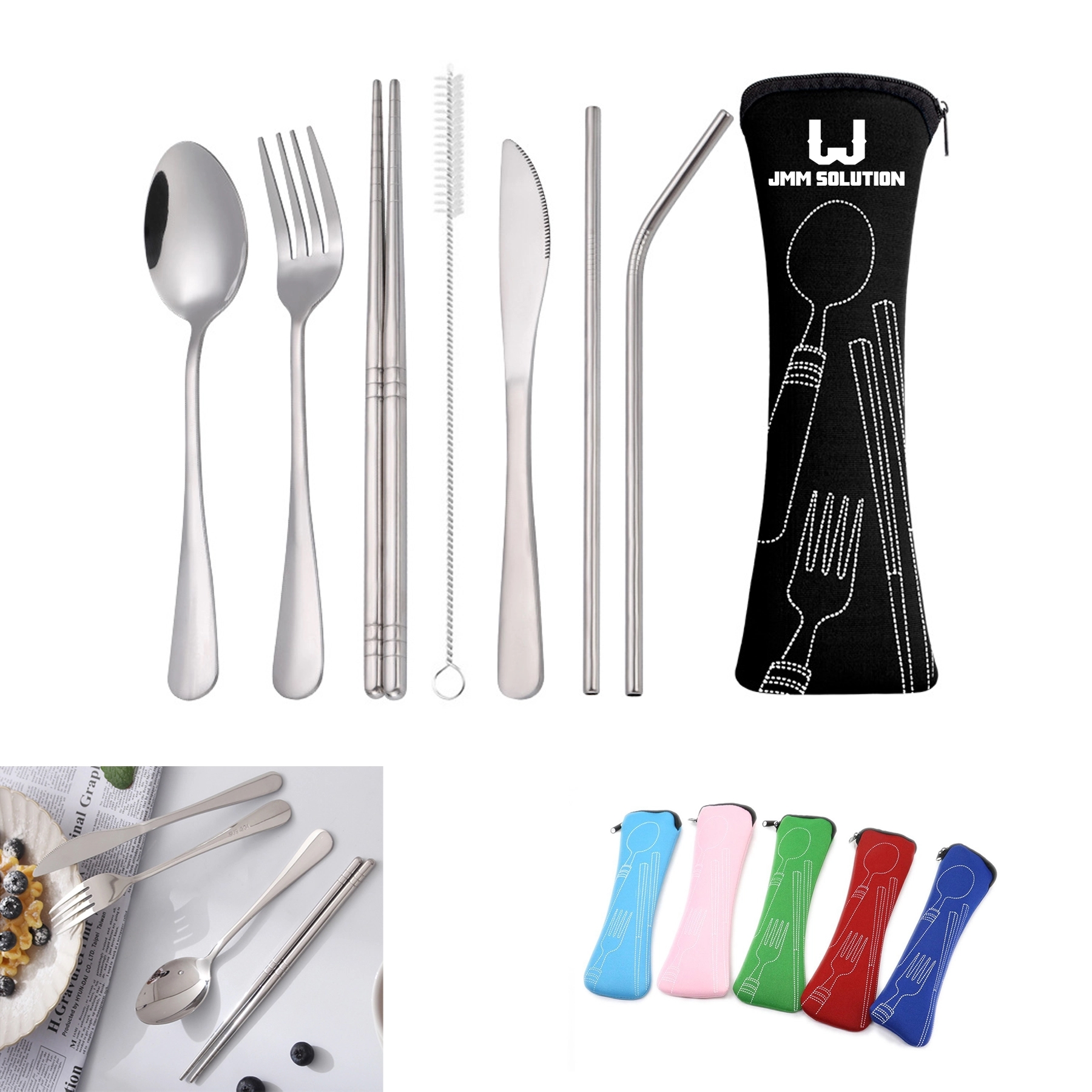 Travel Utensils Set with Case 2