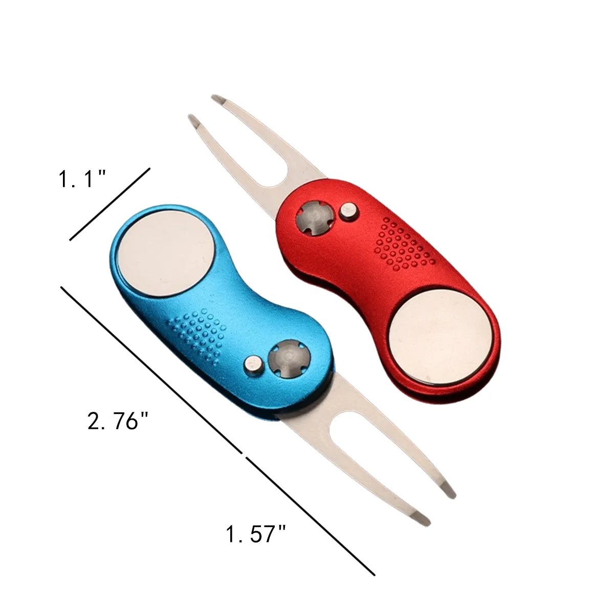 Foldable Golf Divot Repair Tool with Golf Ball Marker 5
