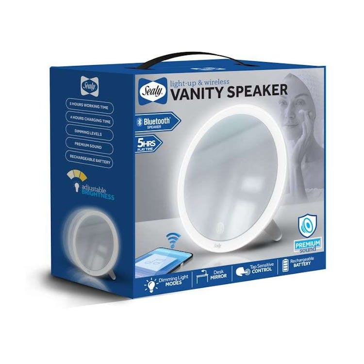 LED Vanity Mirror With Bluetooth Speaker - White 2