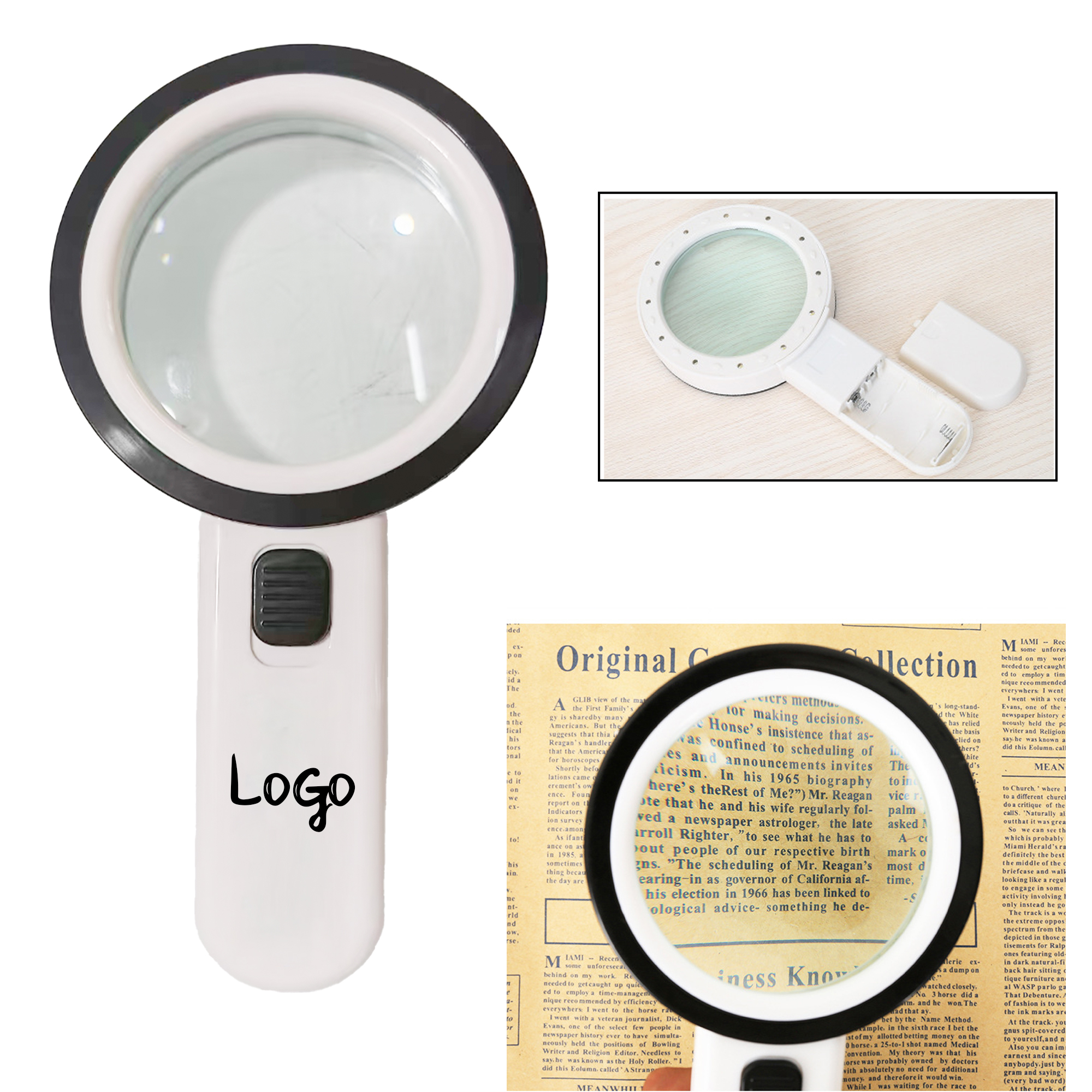 LED Lighted 30X Handheld Magnifying Glass 1