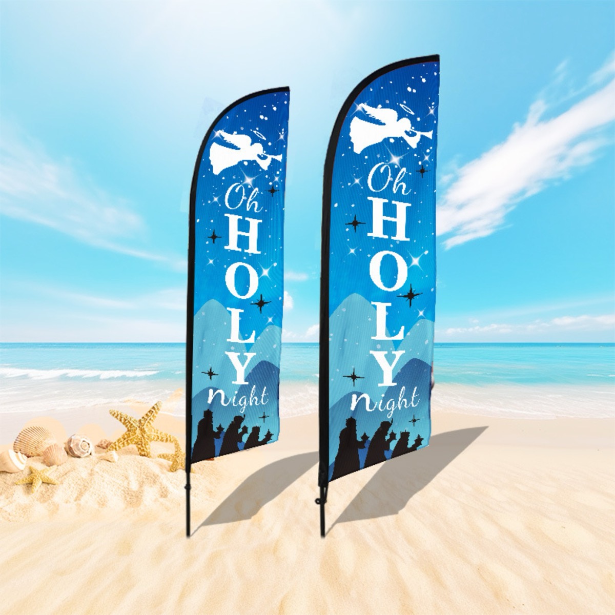 Christmas Themed Outdoor Sale Beach Flag 3