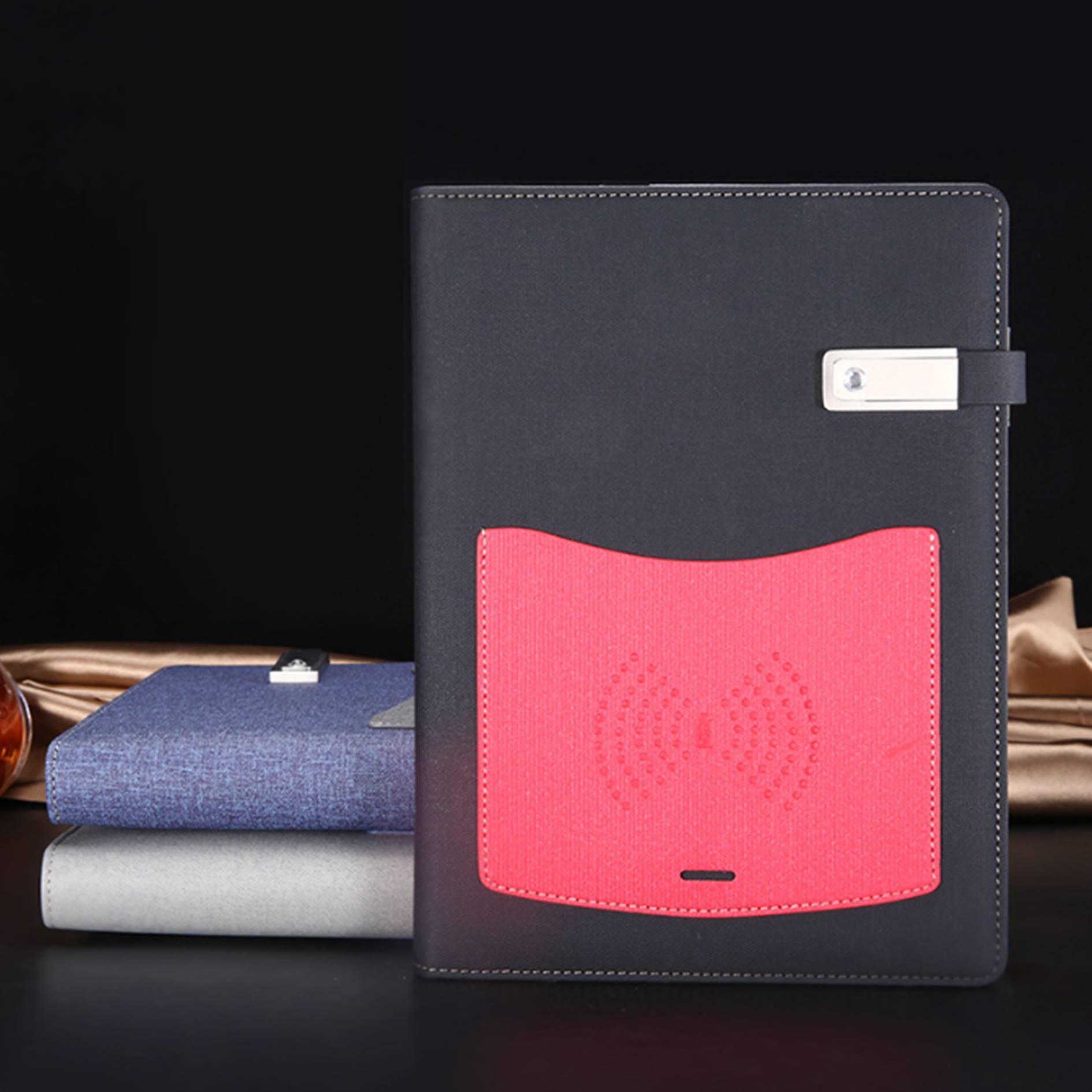 Multi-Functional Notebook w/Wireless Charger & Flash Drive 3