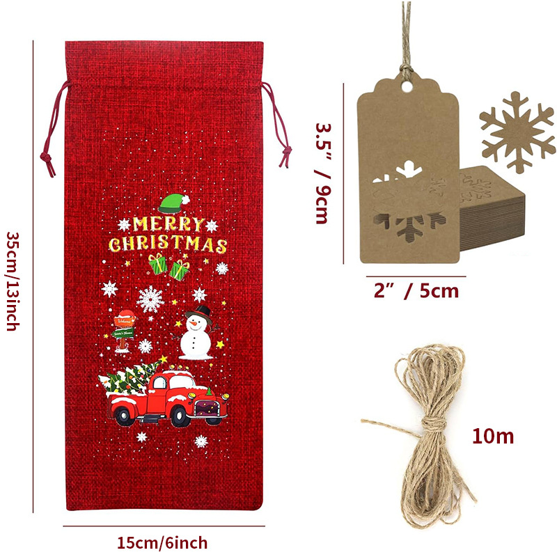 Christmas Wine Bottle Cover 1