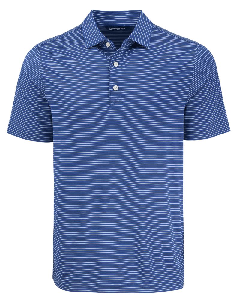 Cutter & Buck Forge Recycled Fine Line Stripe Four-Way Stretch Mens Polo 30