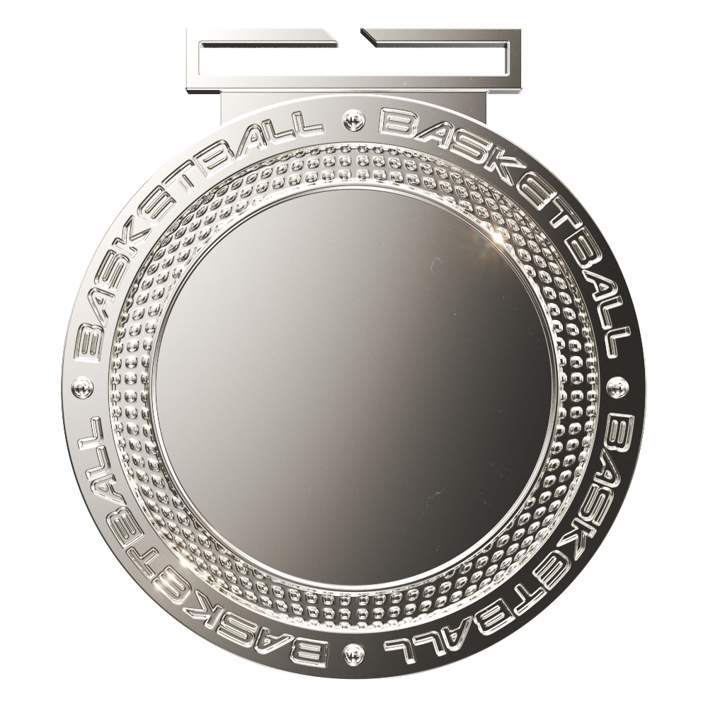 Basketball Dual Plated Medallion (3") 5