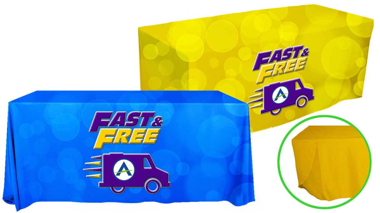 Convertible 6' to 8' All Over Custom Imprint Dye Sublimation Table Cover 4