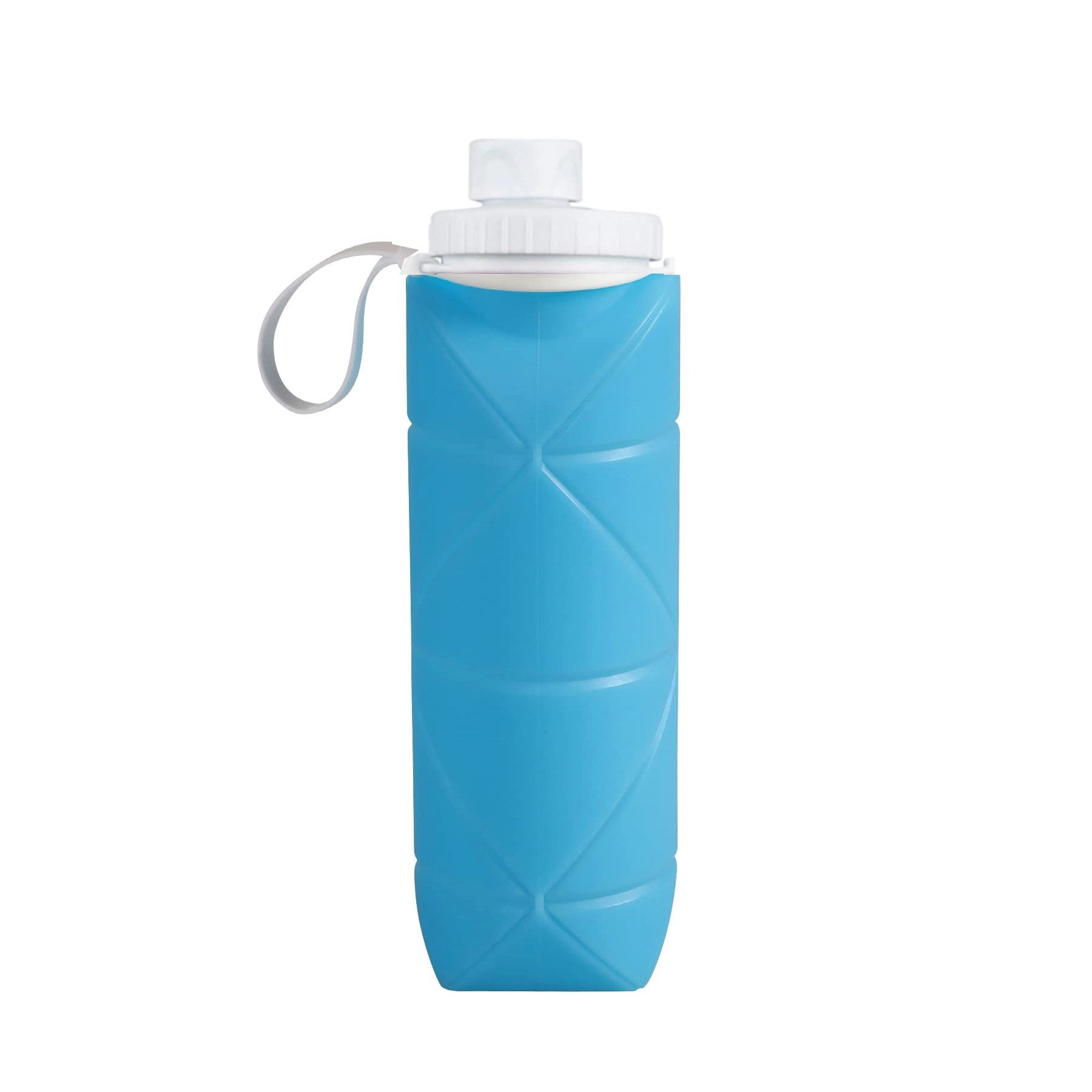 20oz Food Grade Silicone Folding Water Bottle 2