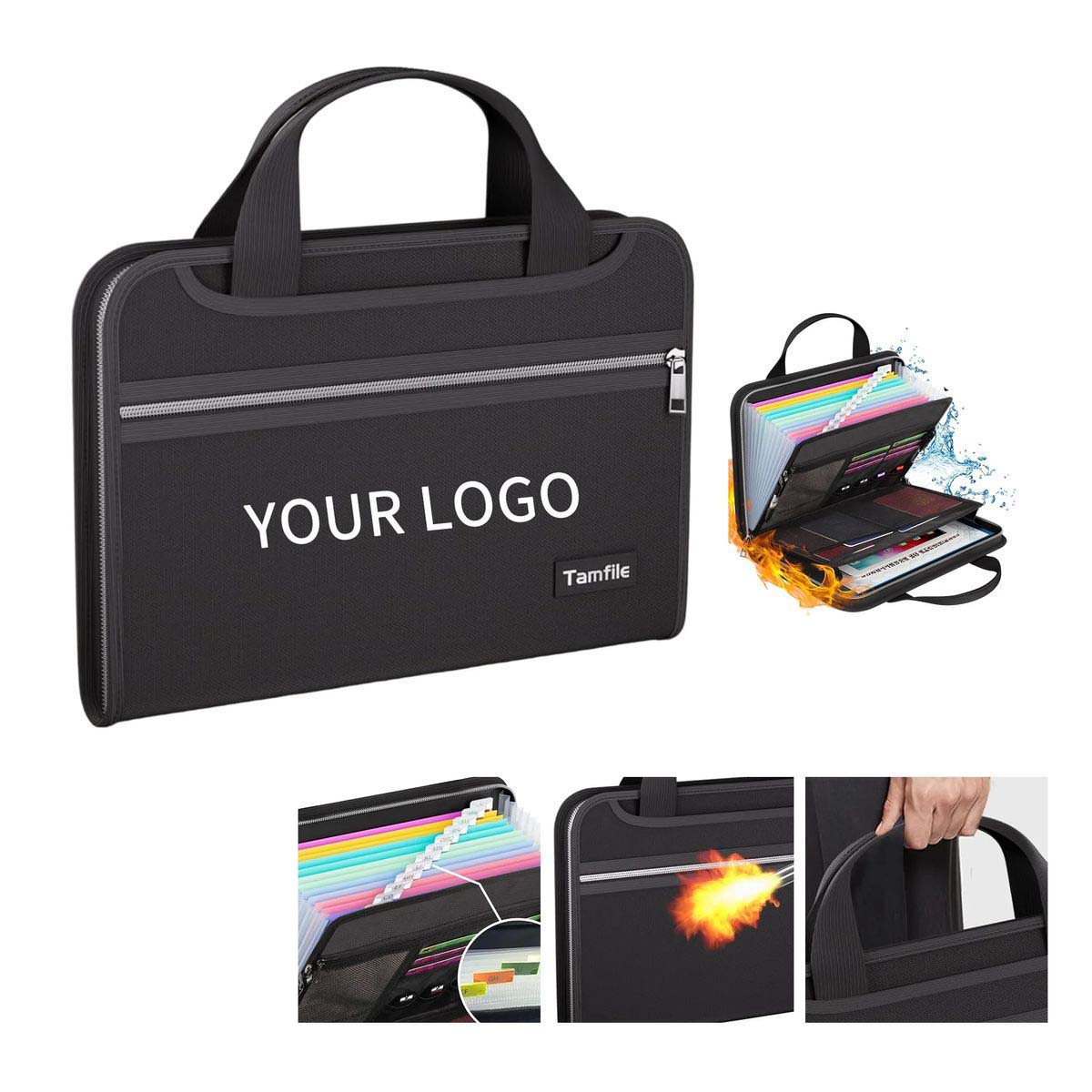 Fireproof Accordion File Folder with Handle 2