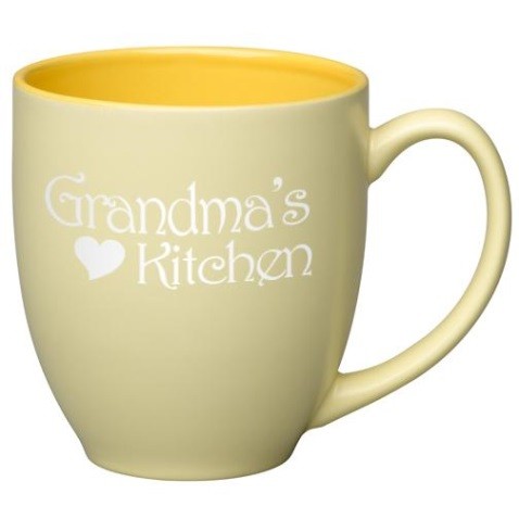 16 oz Yellow In / Matte Yellow Out Two Tone Pastel Bistro Mug