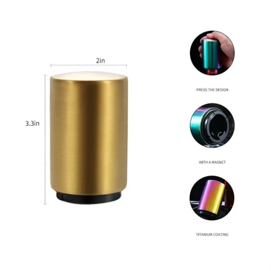 Stainless Steel Automatic Seamless Press Bottle Opener 3