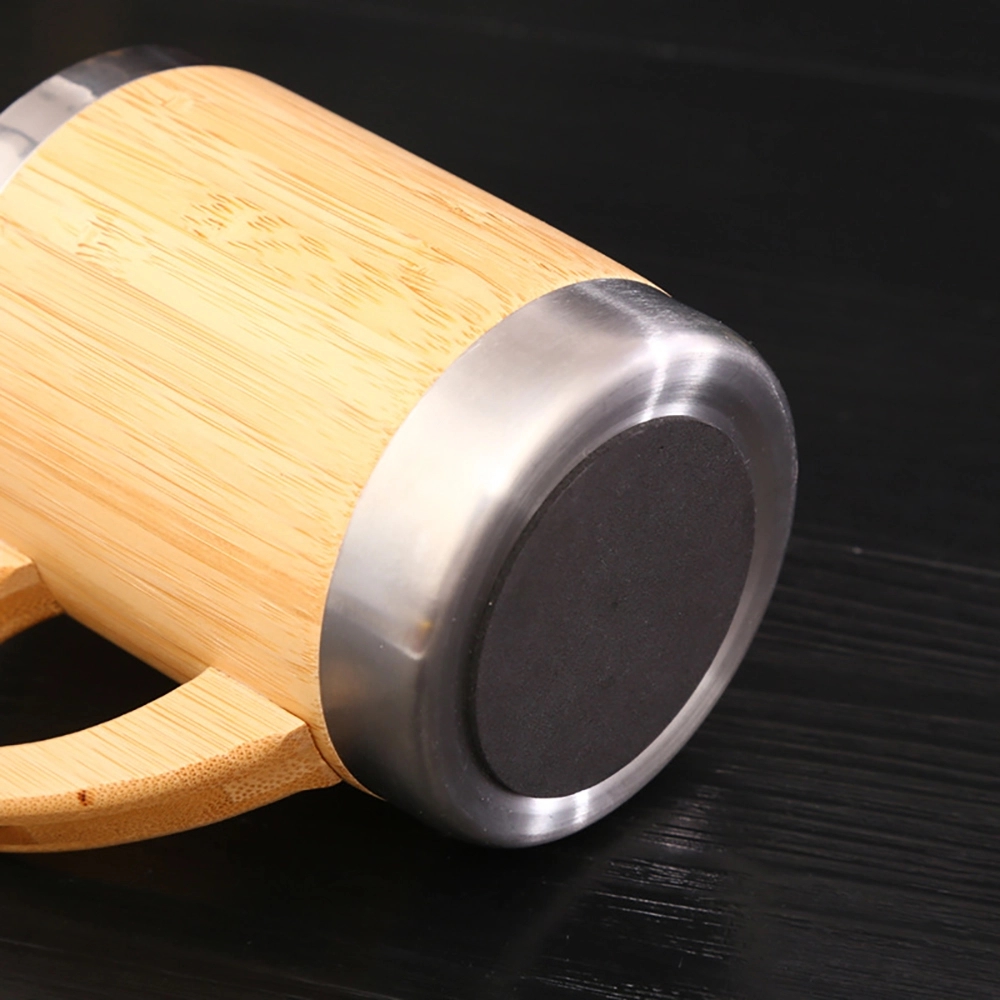 12Oz Stainless Steel With Wood Vacuum Insulated Mug 2
