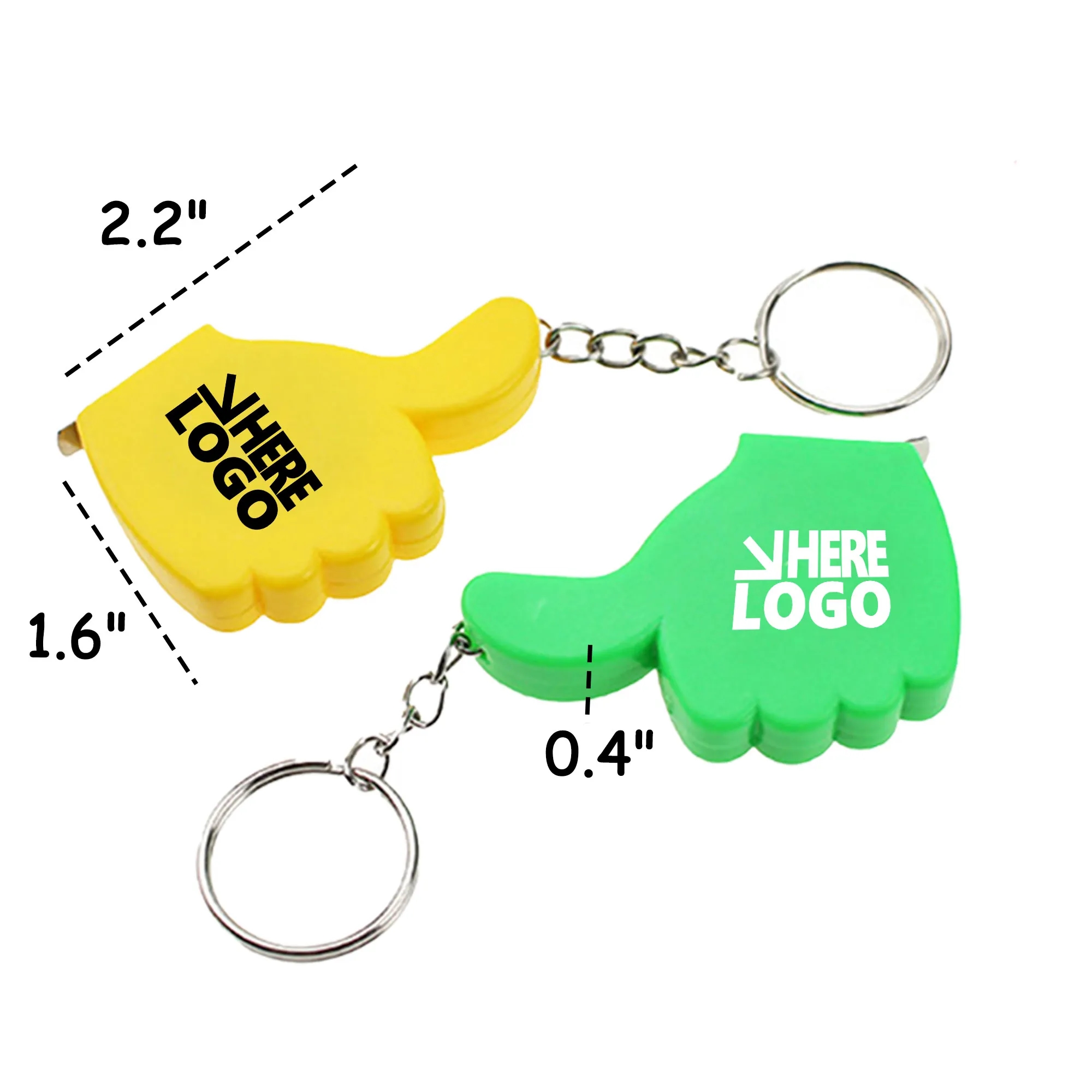 MOQ 20 Thumbs Tape Measure Keychain DIY Tool 2