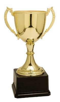 12-3/4" Gold Zinc Metal Cup with Plastic Base 2