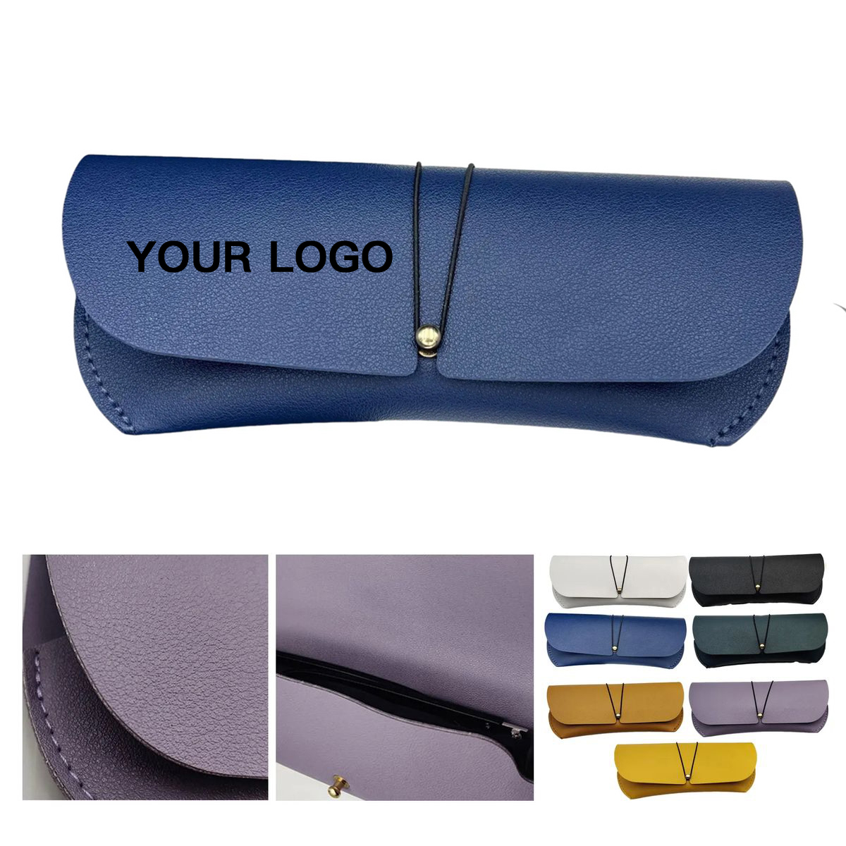PVC Casual Glasses Case with Zipper Closure 6