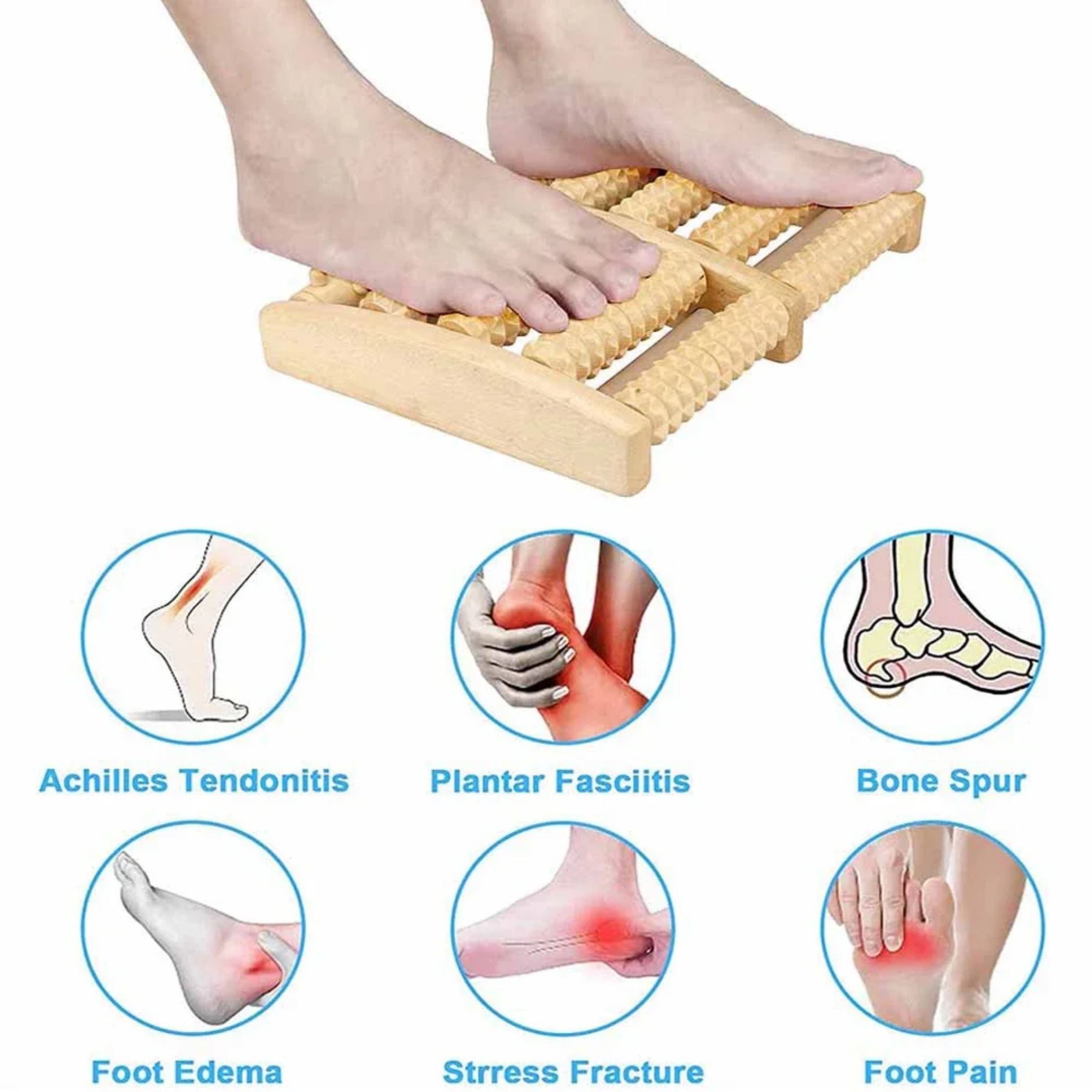 Manual Wooden Foot Massager Roller 3