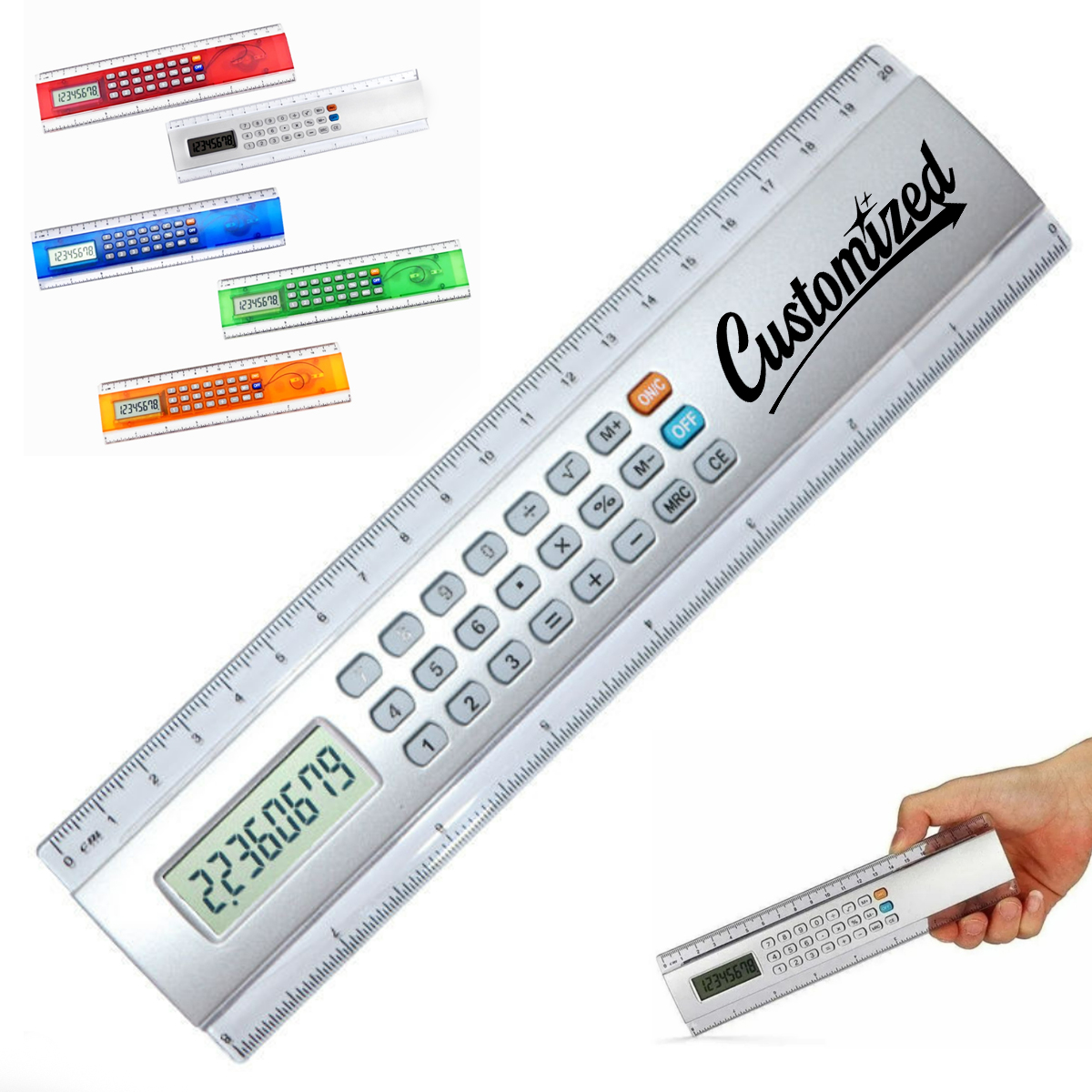 2 in 1 Function Dual Scale Ruler with Electronic Calculator 11