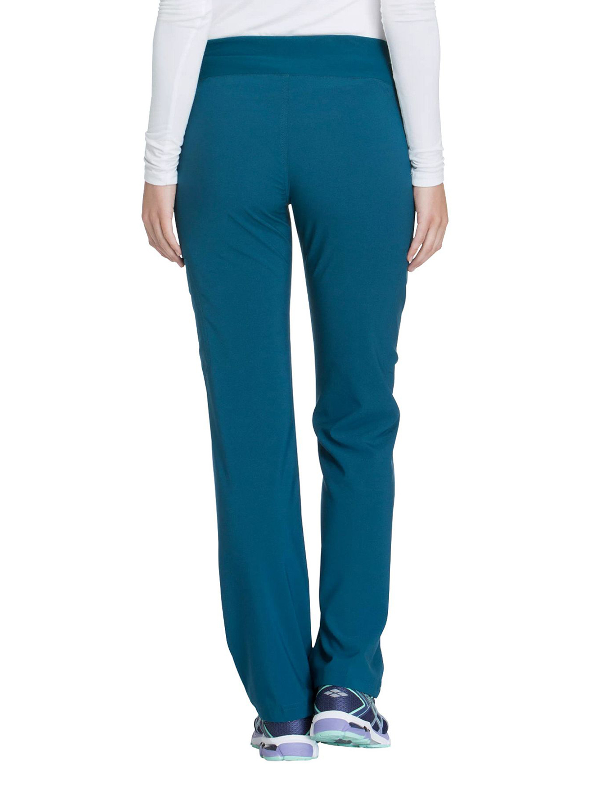 Cherokee - iFlex - Mid Rise Straight Leg Comfort Knit Waistband Pull-on Pant 4