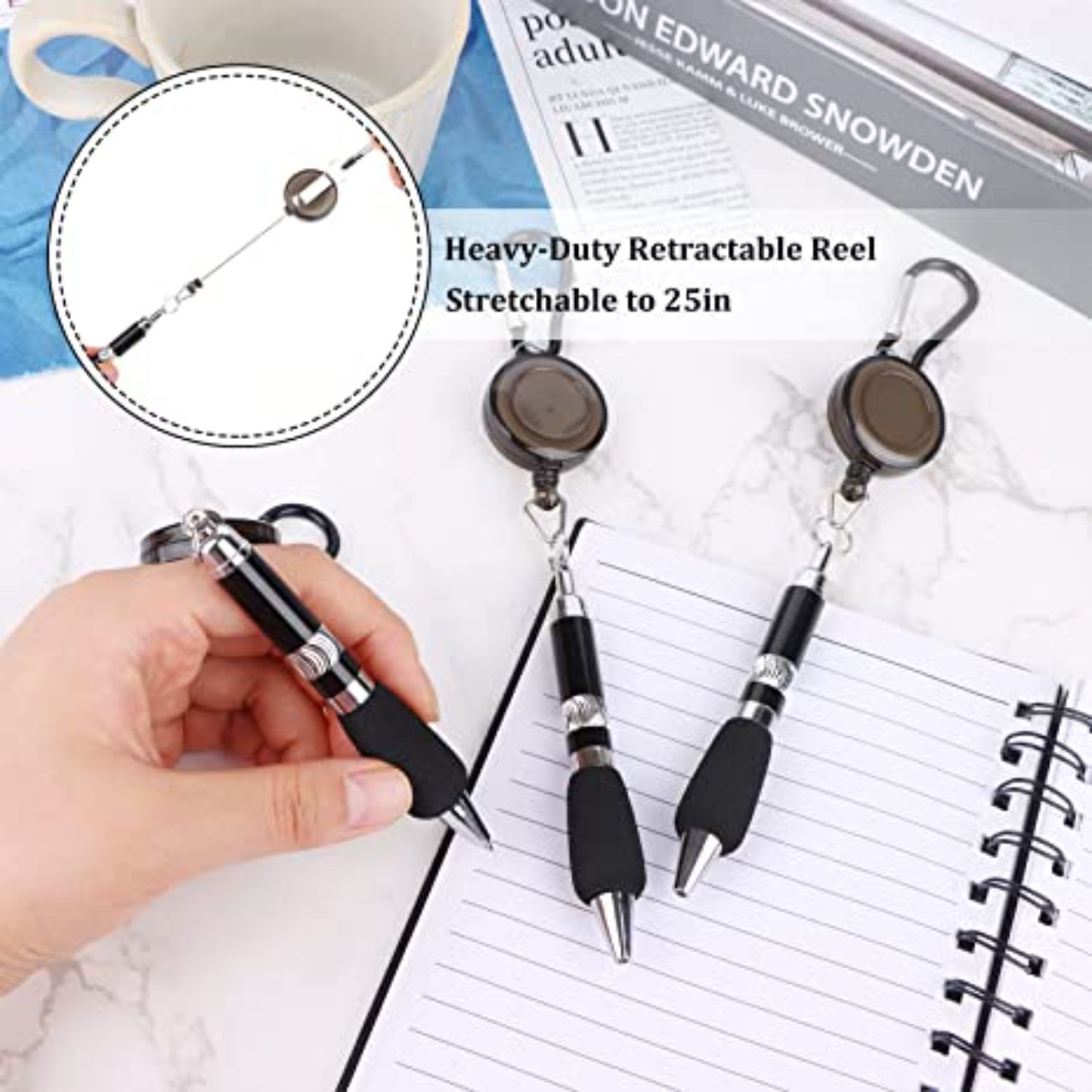 iTAGL Smart NFC Digital Business Carabiner Badge Reel Pen 1