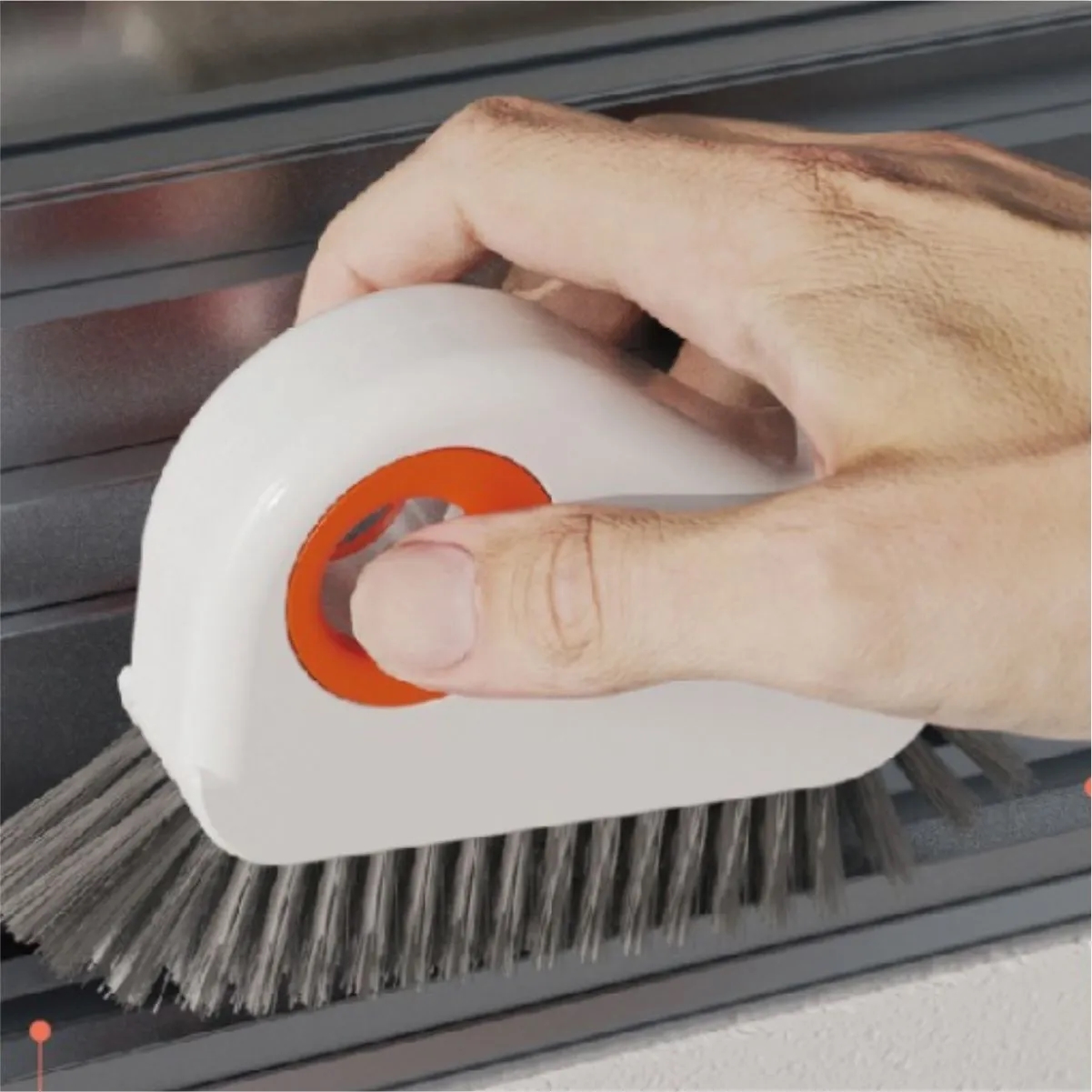 2 In 1 Window Track Groove Brush With Detachable Scraper 4