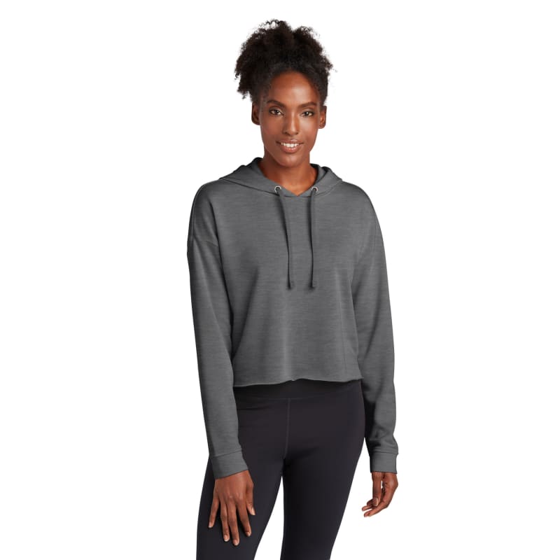 Sport-Tek Women's PosiCharge Tri-Blend Wicking Fleece Crop Hooded Pullover, custom hoodie or sweatshirt with logo imprint 18
