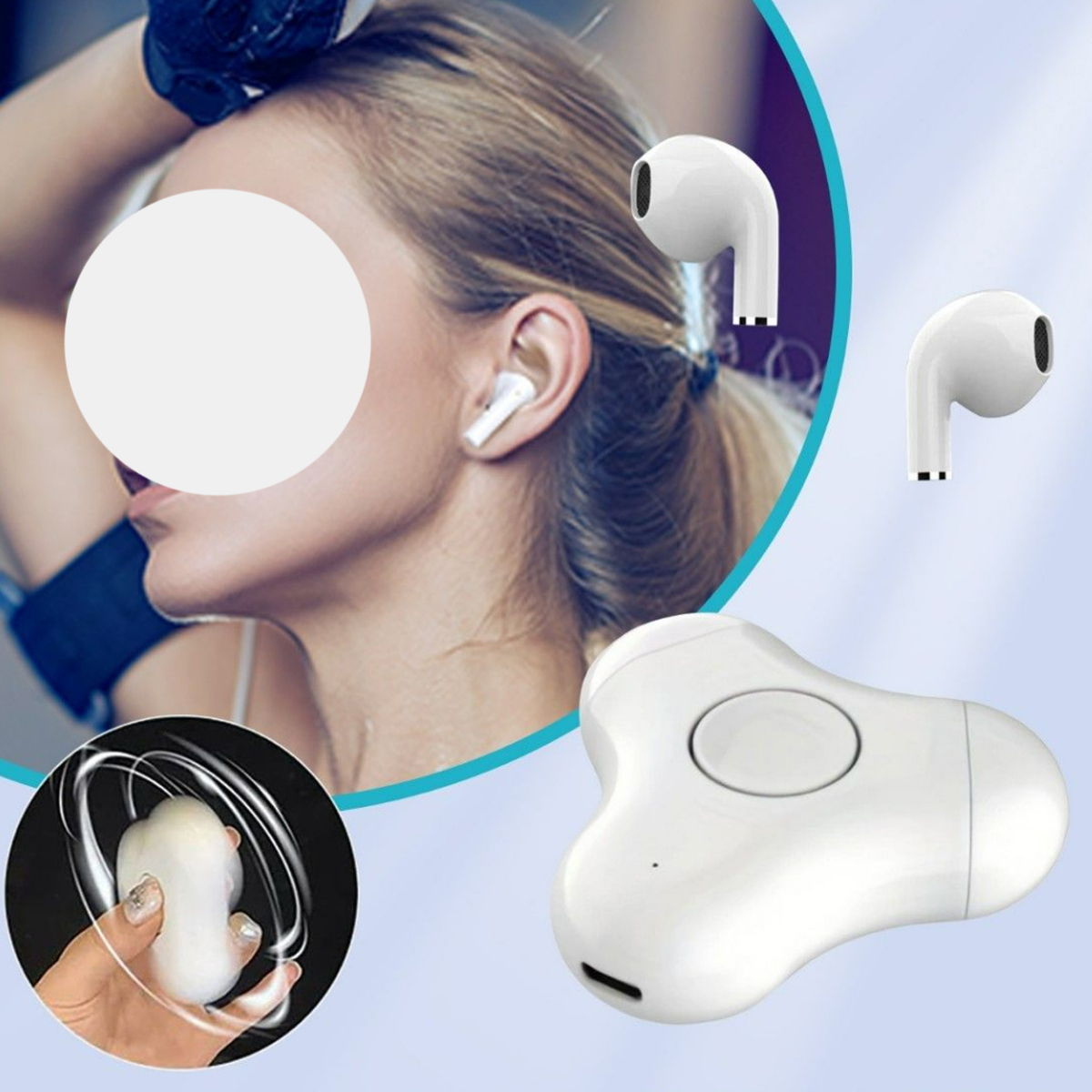 Wireless Earbud with Fidget Spinner Case 6