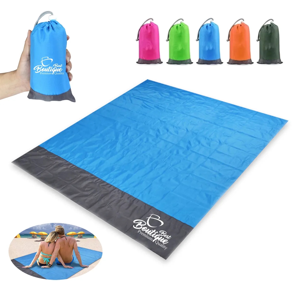 Foldable Beach Mat Lightweight Outdoor Picnic Blanket Pad 4
