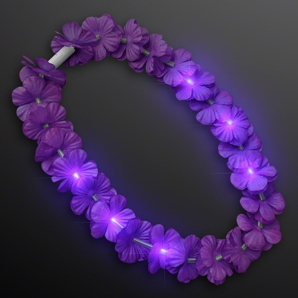 LED Hawaiian Flower Lei Party Necklaces 12