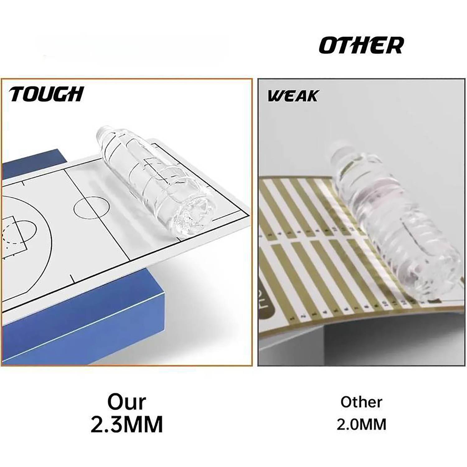 Double-Sided Dry Erase Basketball Coach Clipboard 7