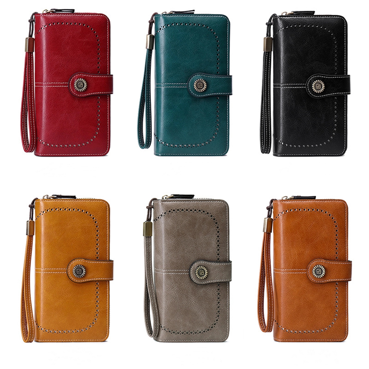 Women'S Wallet Leather Trifold Card Holder 3