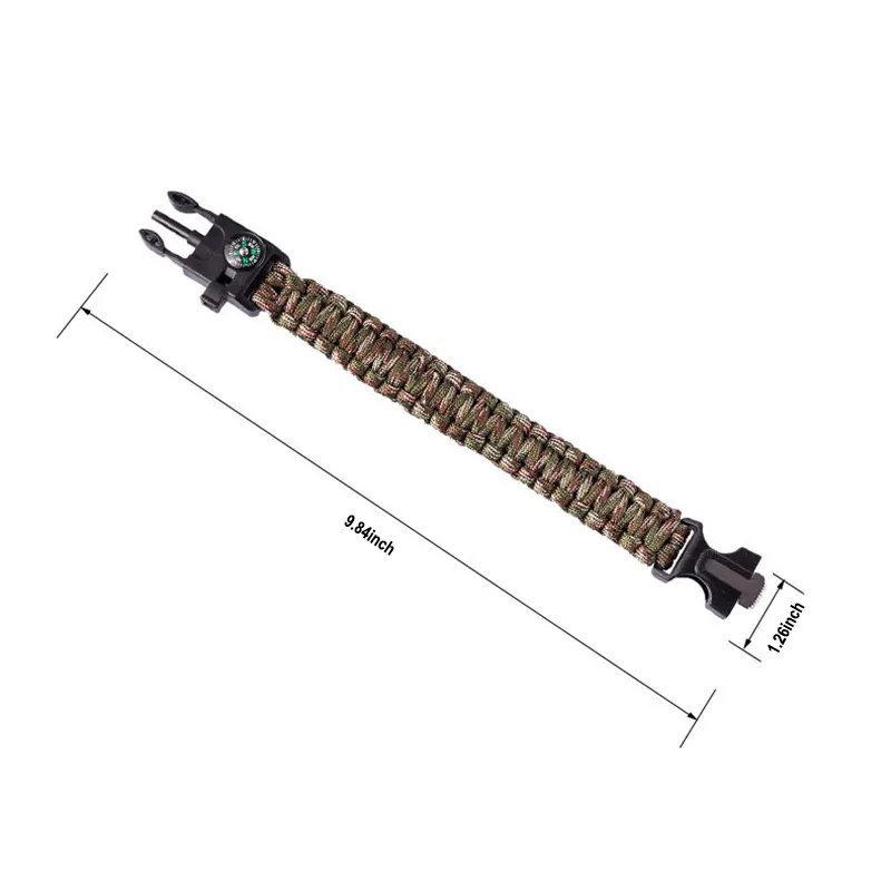 Survival Paracord Bracelet with Fire Starter 3