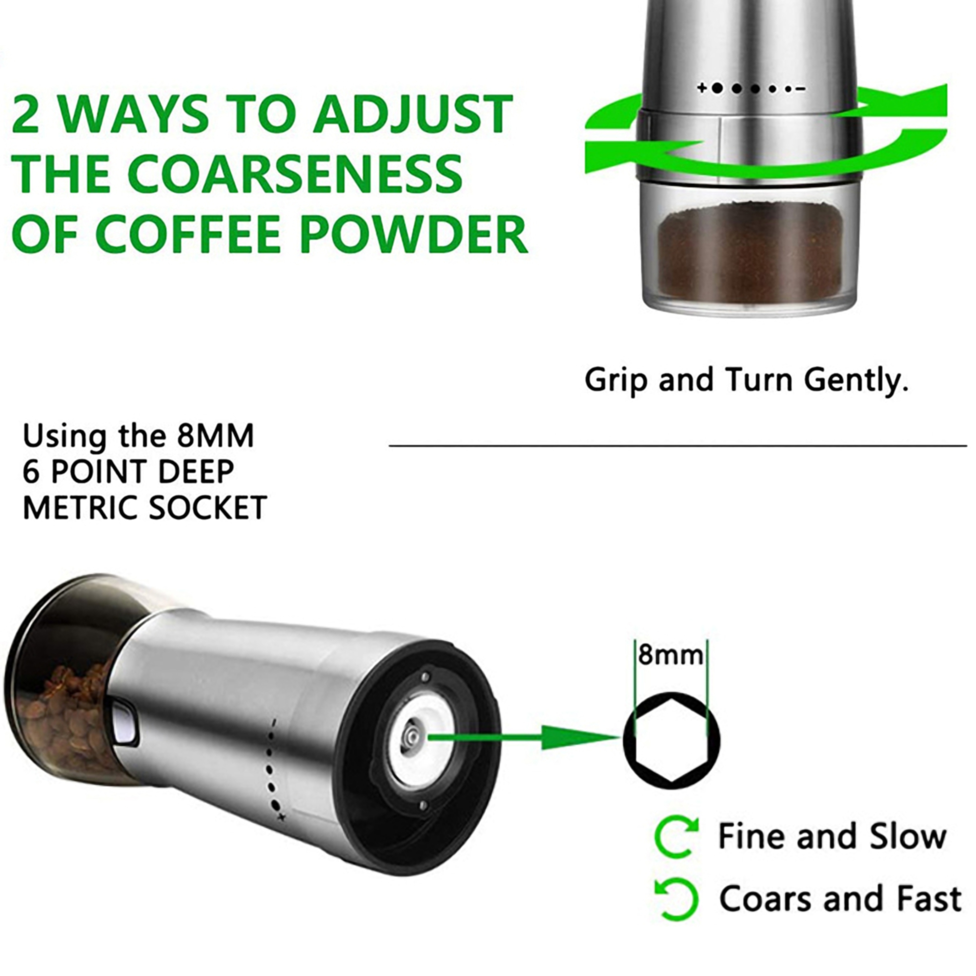 Electric Coffee Grinder, custom kitchen gadget with logo imprint 2