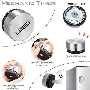 Round Mechanical Countdown Clock Timer Alarm With 60 Minute Capacity 2